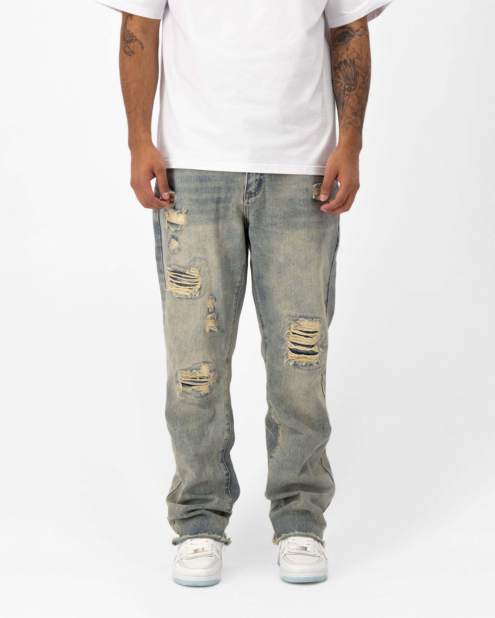 DISTRESSED DENIM | Blue