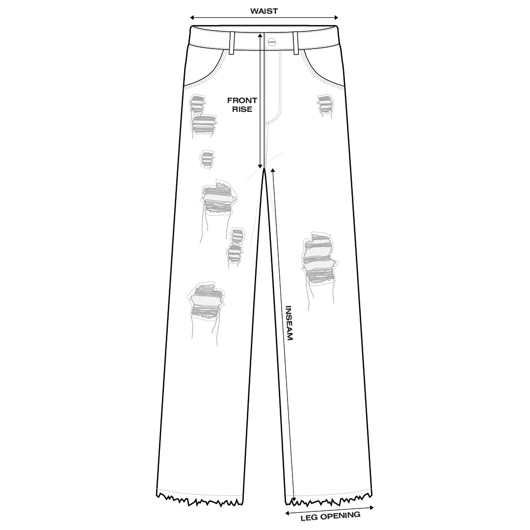 Loose fit Distressed Denim