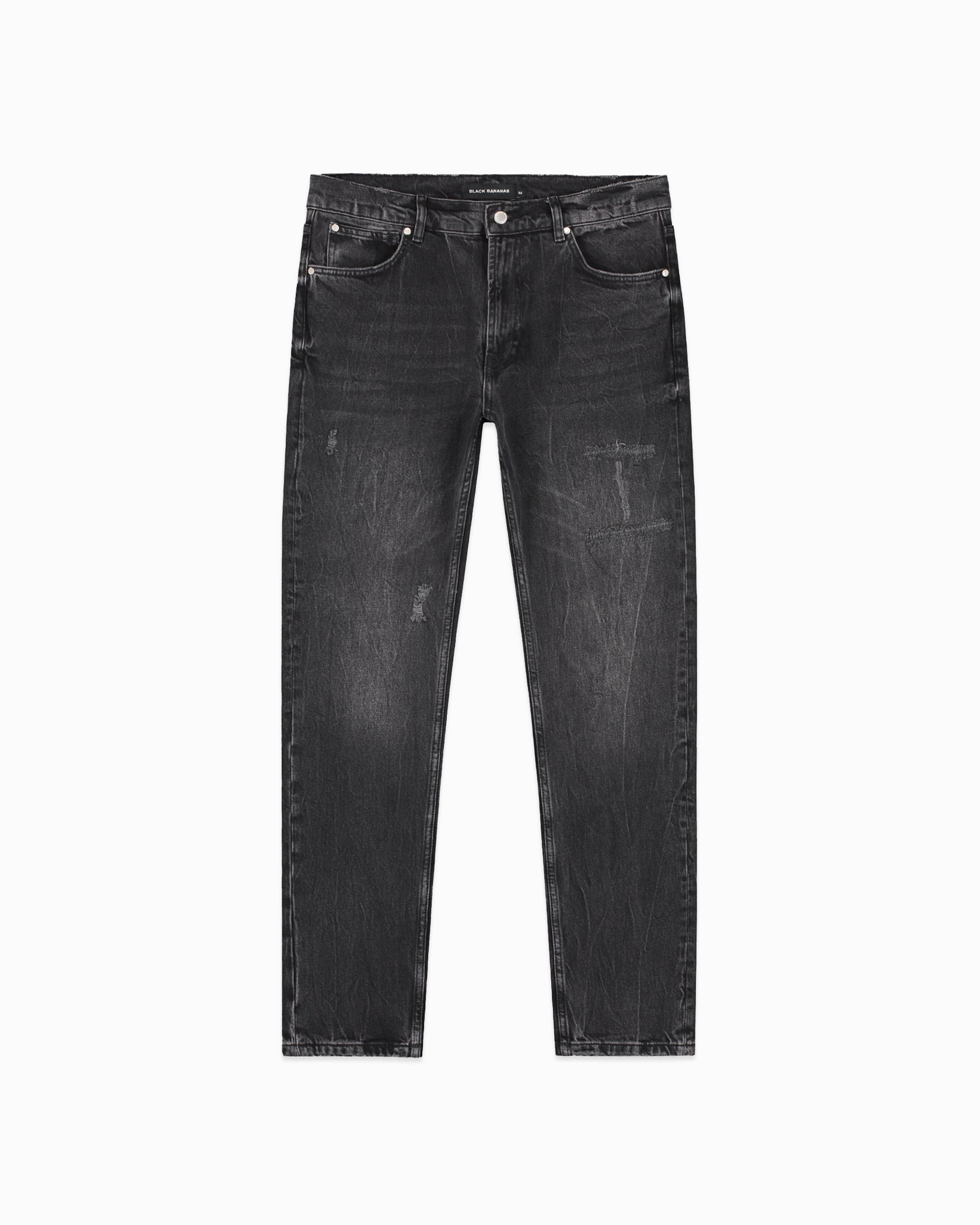 verwoest denim | zwart gewassen