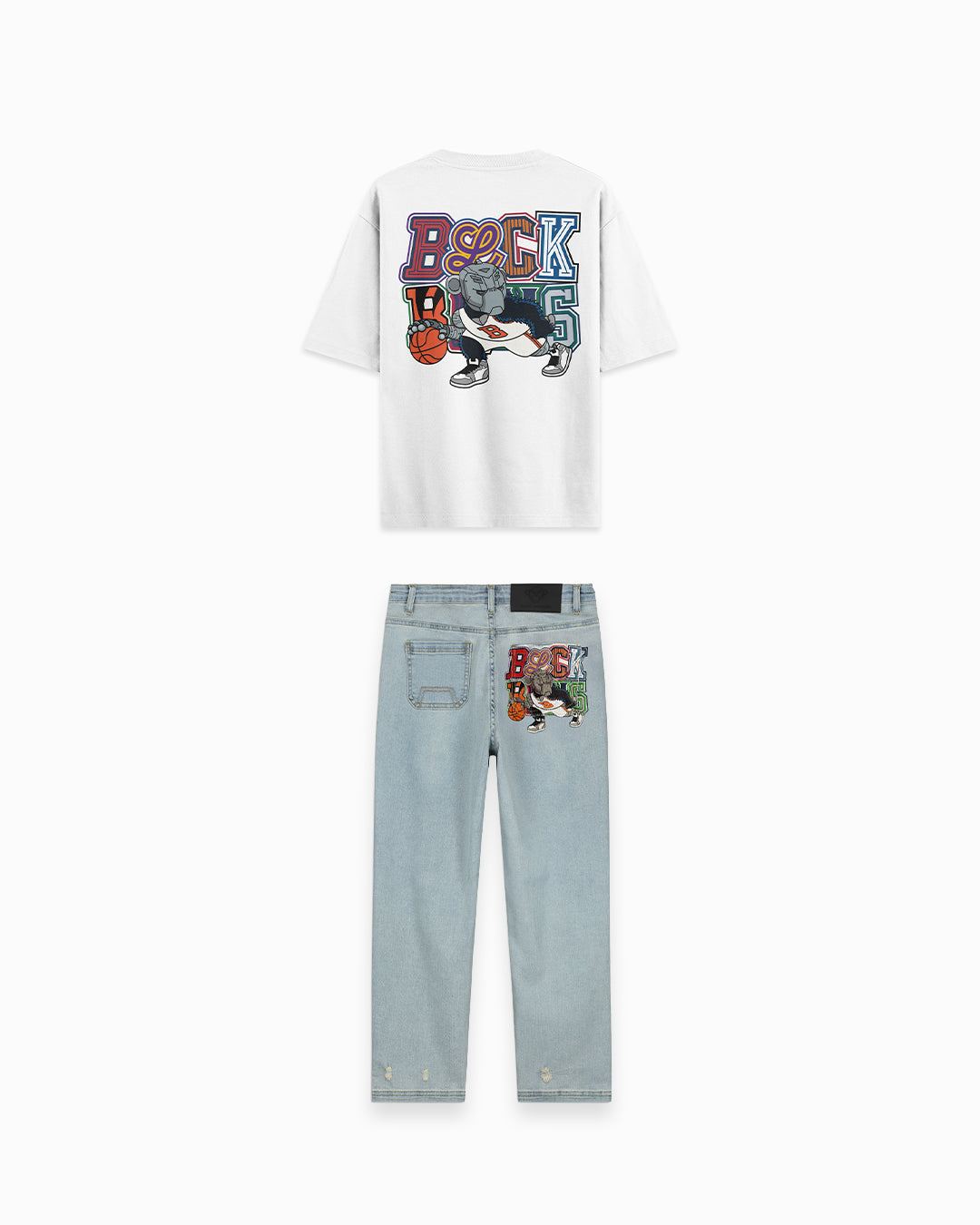 KIDS DRIBBLE T-SHIRT SET | White