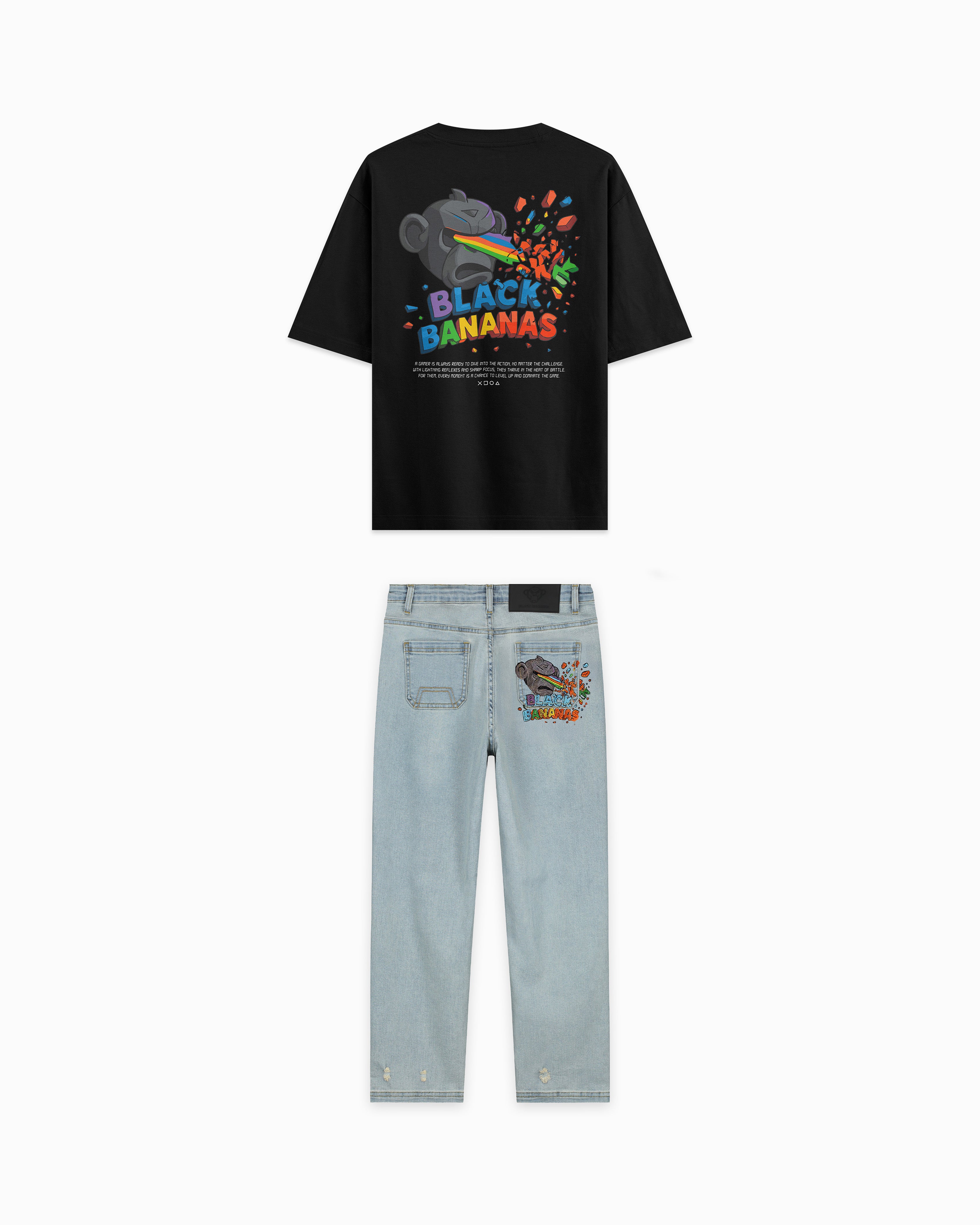 LASER-T-SHIRT-SET VOOR KINDEREN | ZWART