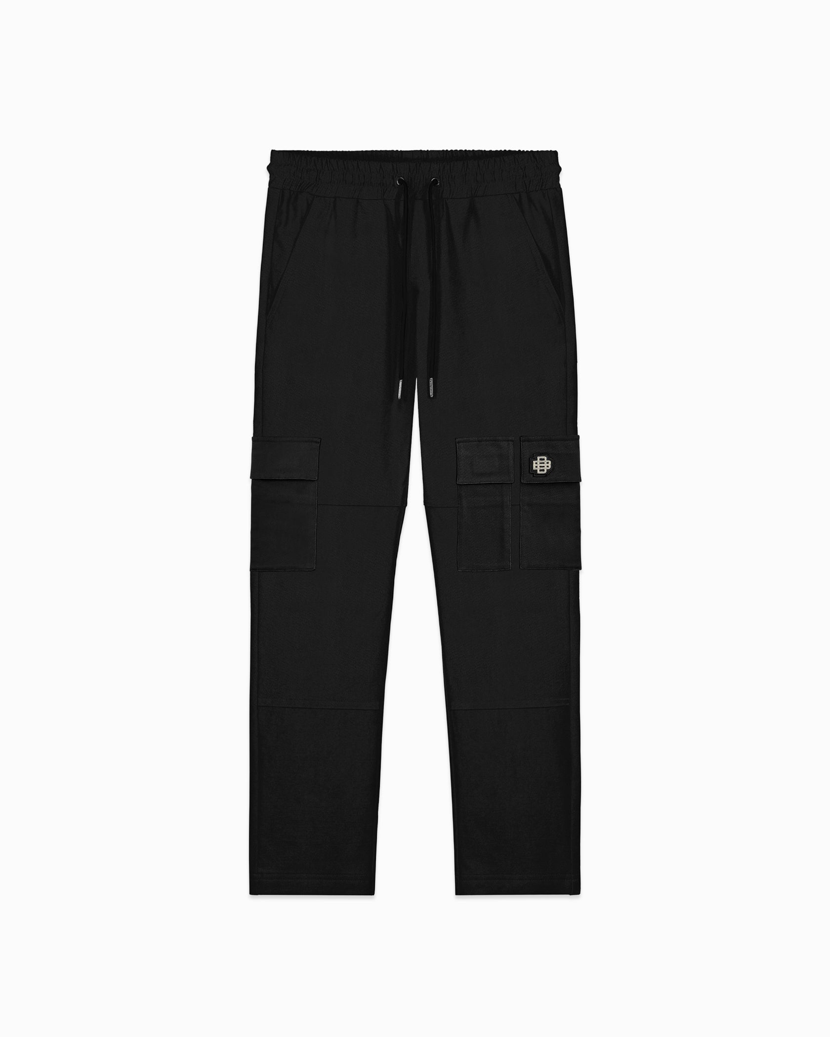 MONOGRAM CARGO PANTS | Black