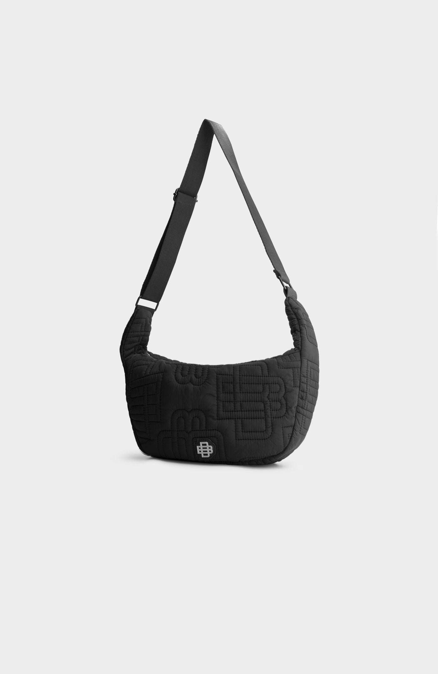 MONOGRAM QUILTED SLING BAG | Black