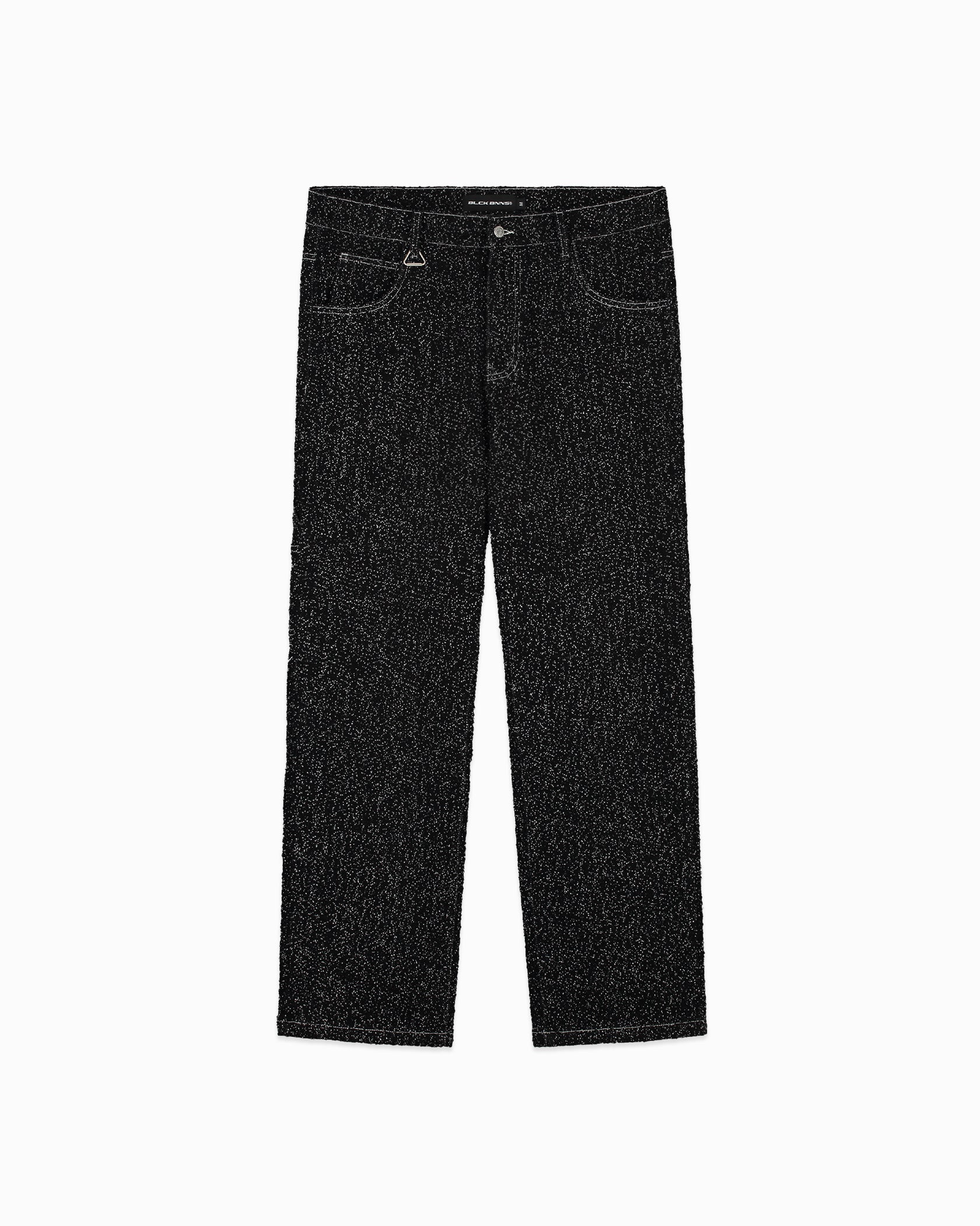 BOUCLE DENIM broek | Zwart