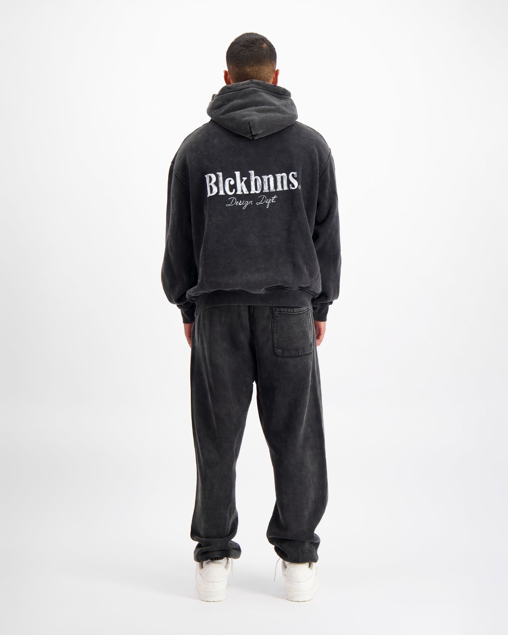 BRUSH WASHED SWEATSUIT | Black