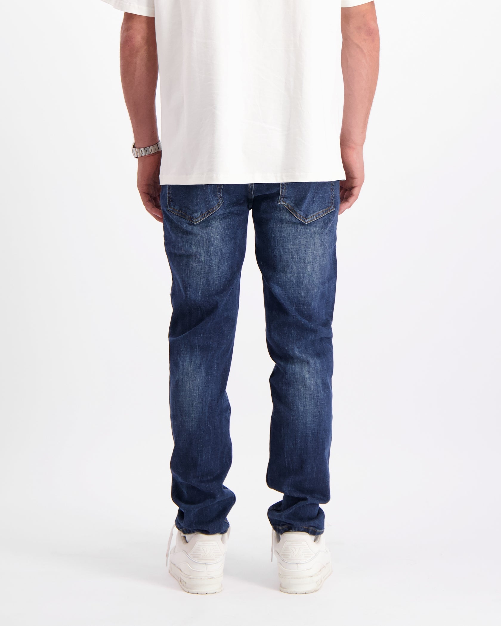 FADED SLIM DENIM | Dark Blue