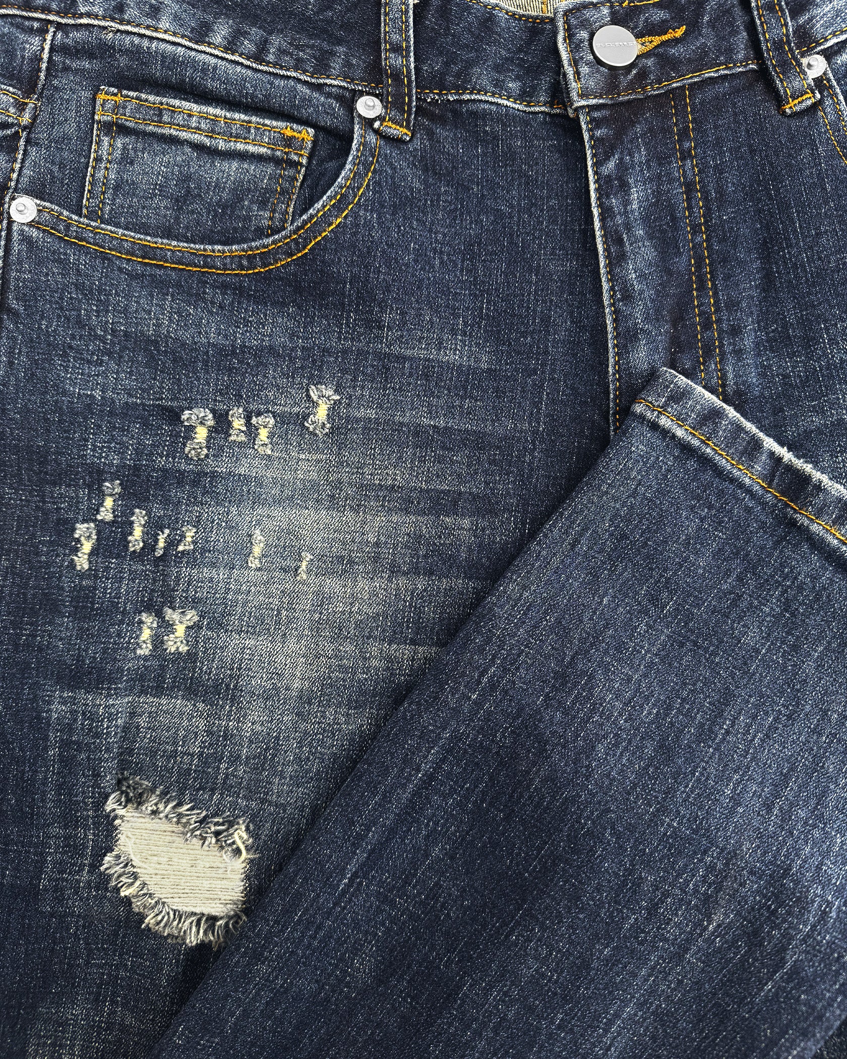 FADED SLIM DENIM | Dark Blue