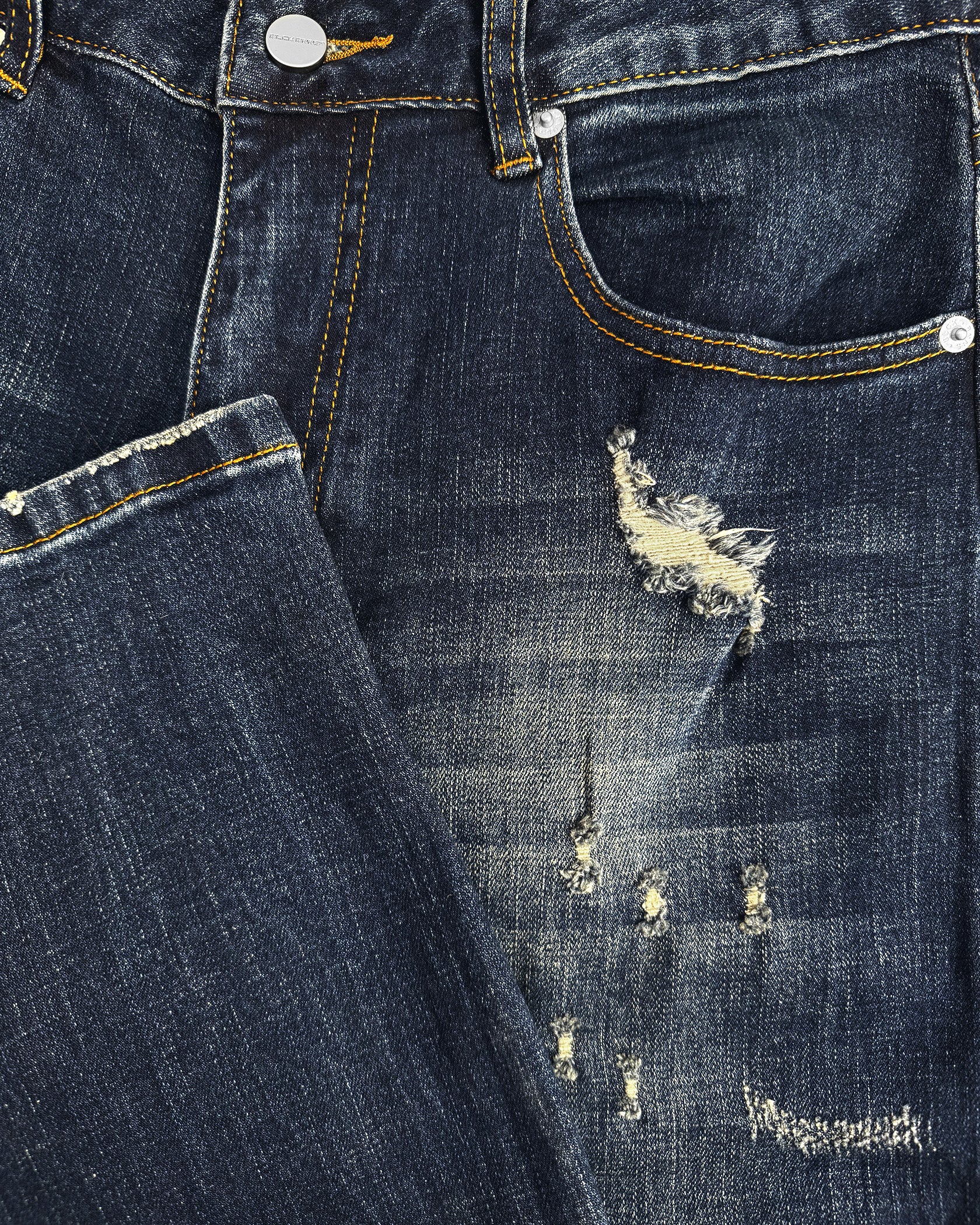 FADED SLIM DENIM | Dark Blue