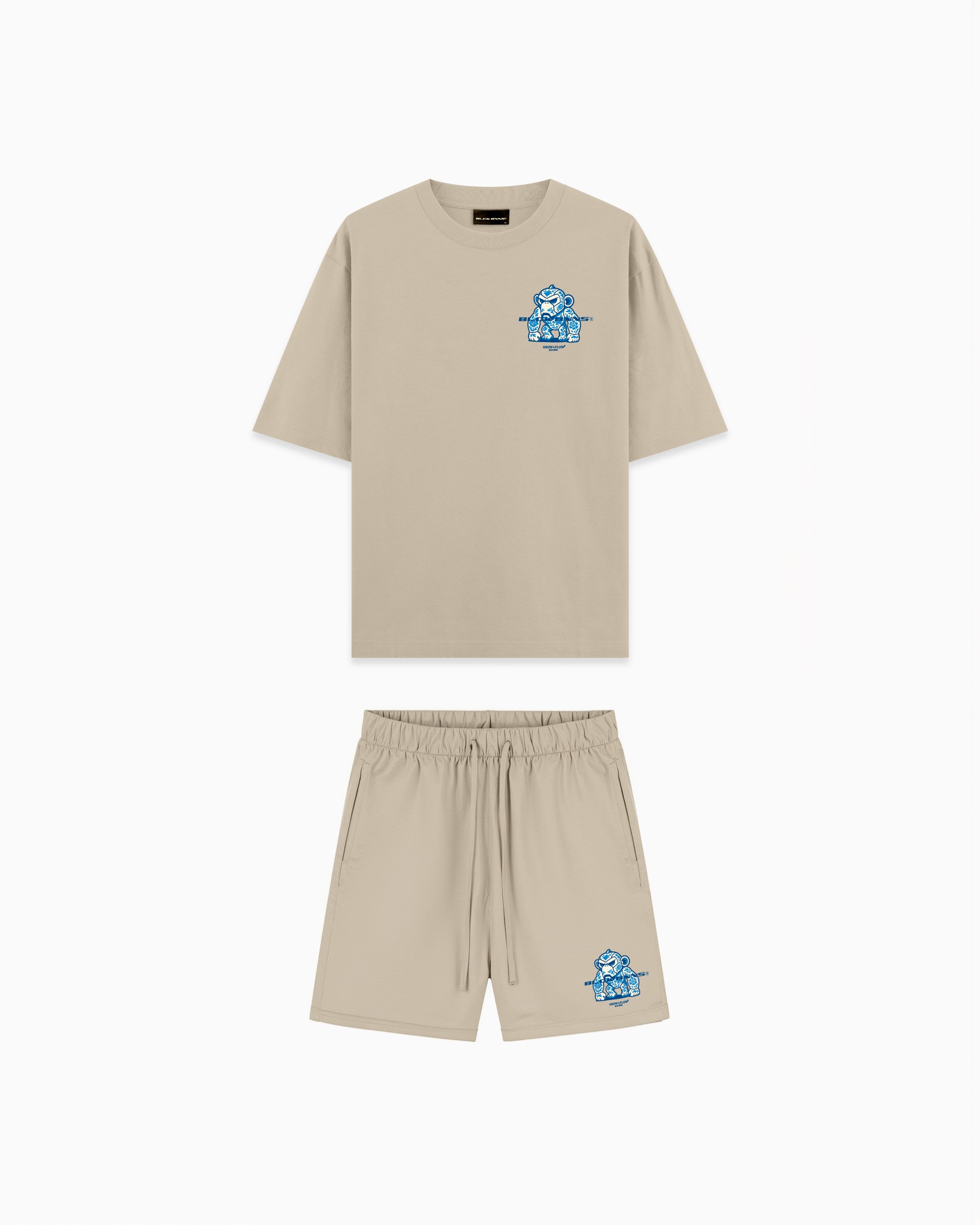 KIDS 3D FLOWER CONVOY TWINSET Zandkleur