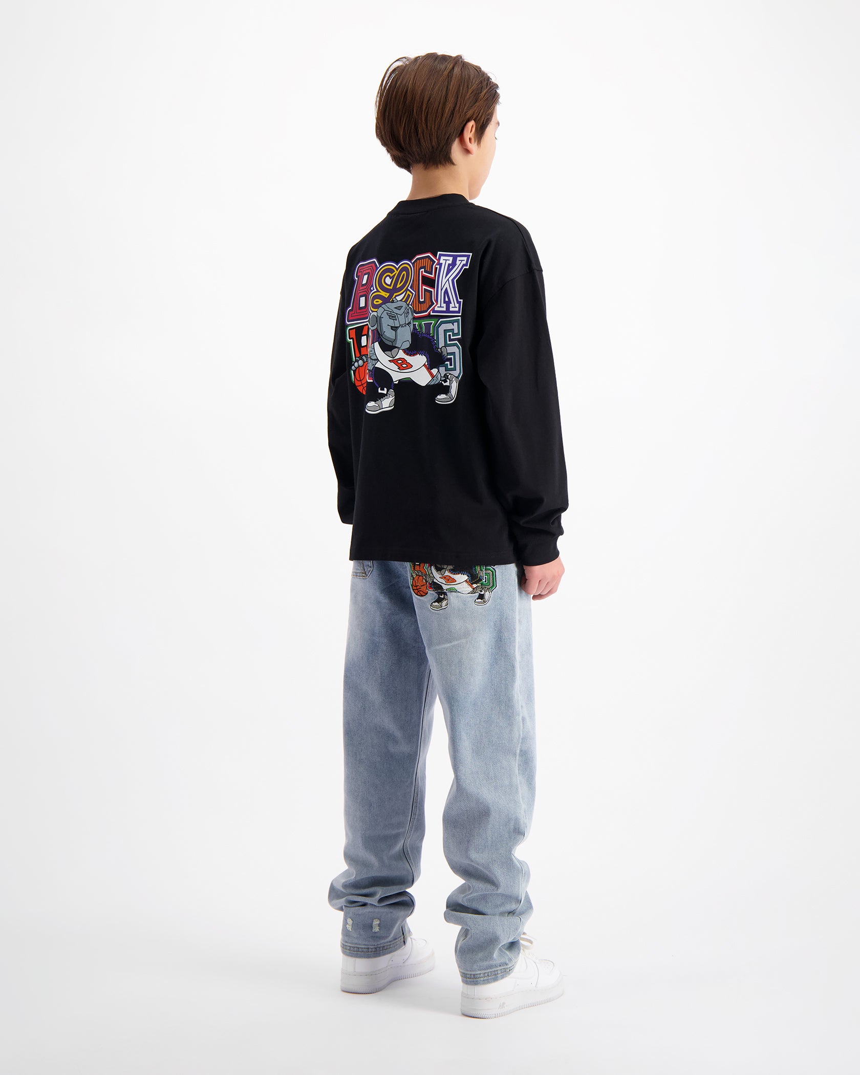 KIDS DRIBBLE LONGSLEEVE SET | Black