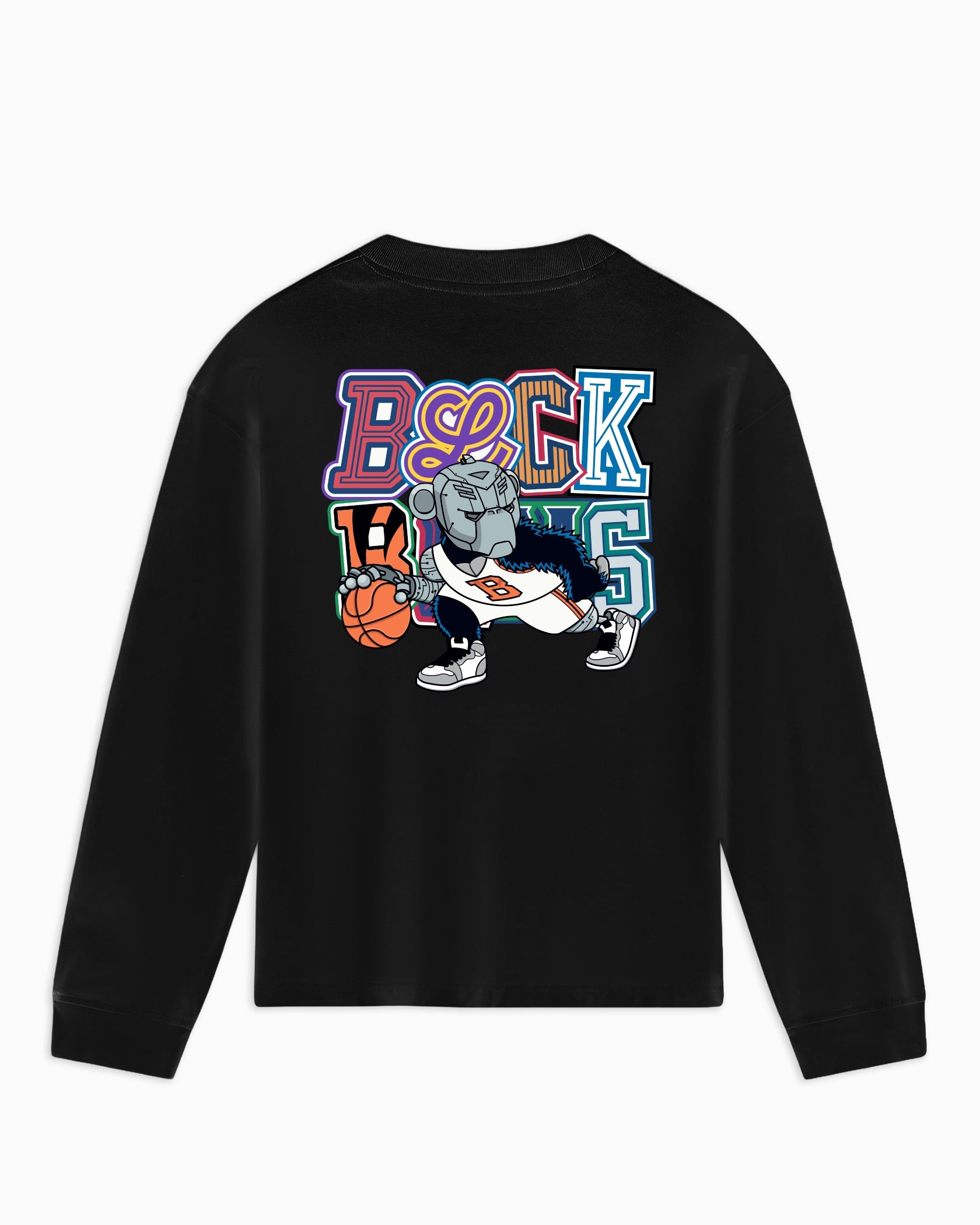 KIDS DRIBBLE LONGSLEEVE T-SHIRT | Black