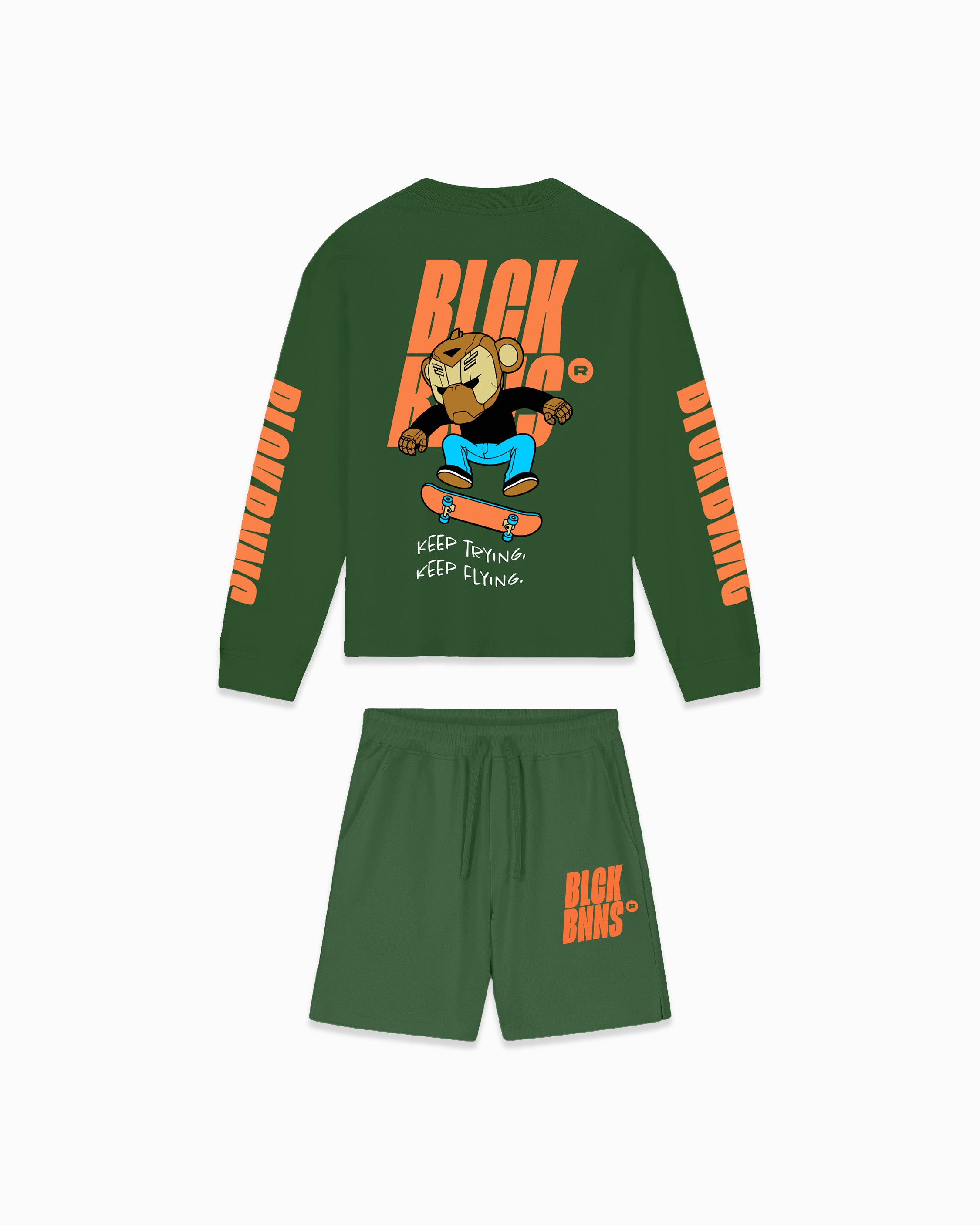 KIDS KEEP FLYING TWINSET Groen