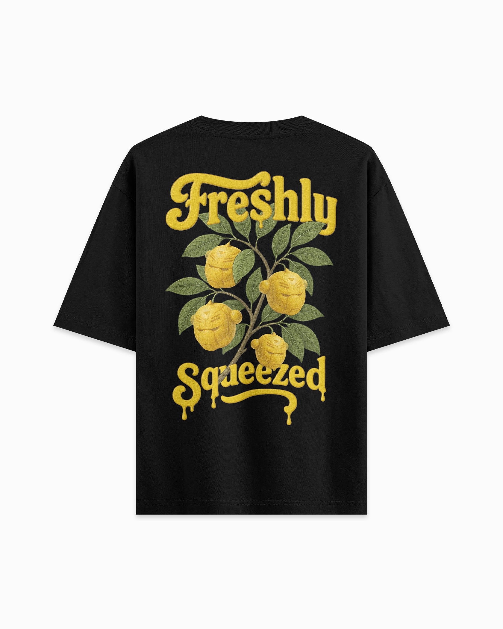 KINDER-T-SHIRT MIT ZITRONENMOTIV | Schwarz