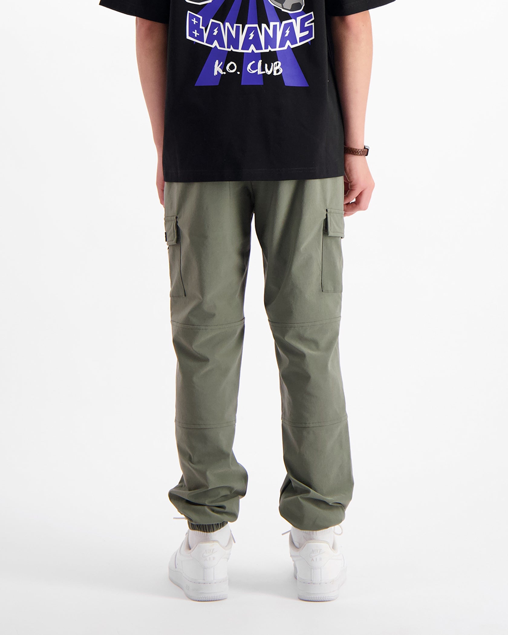 KIDS PLATE CARGO PANTS | Green