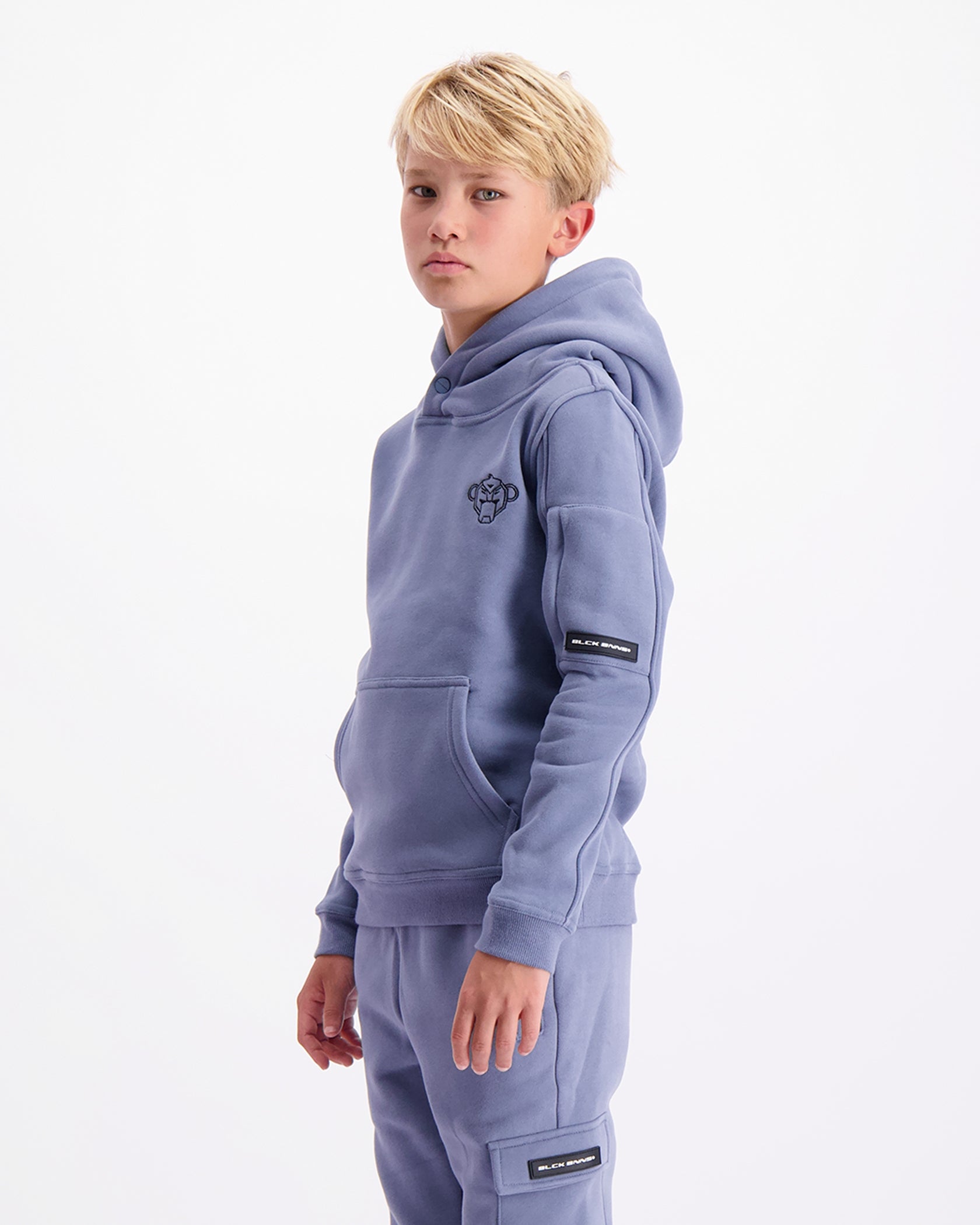 KIDS PLATE HOODIE | Blue