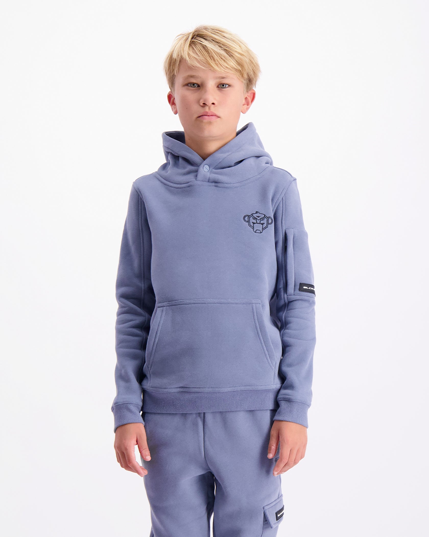 KIDS PLATE HOODIE | Blue