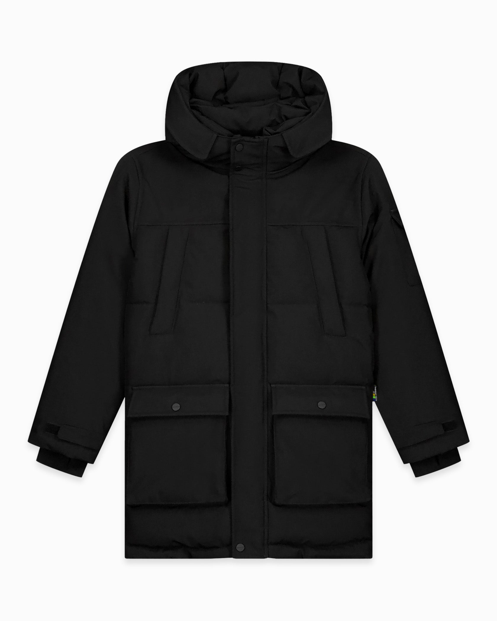 KIDS PLATE PARKA JACKET | Black