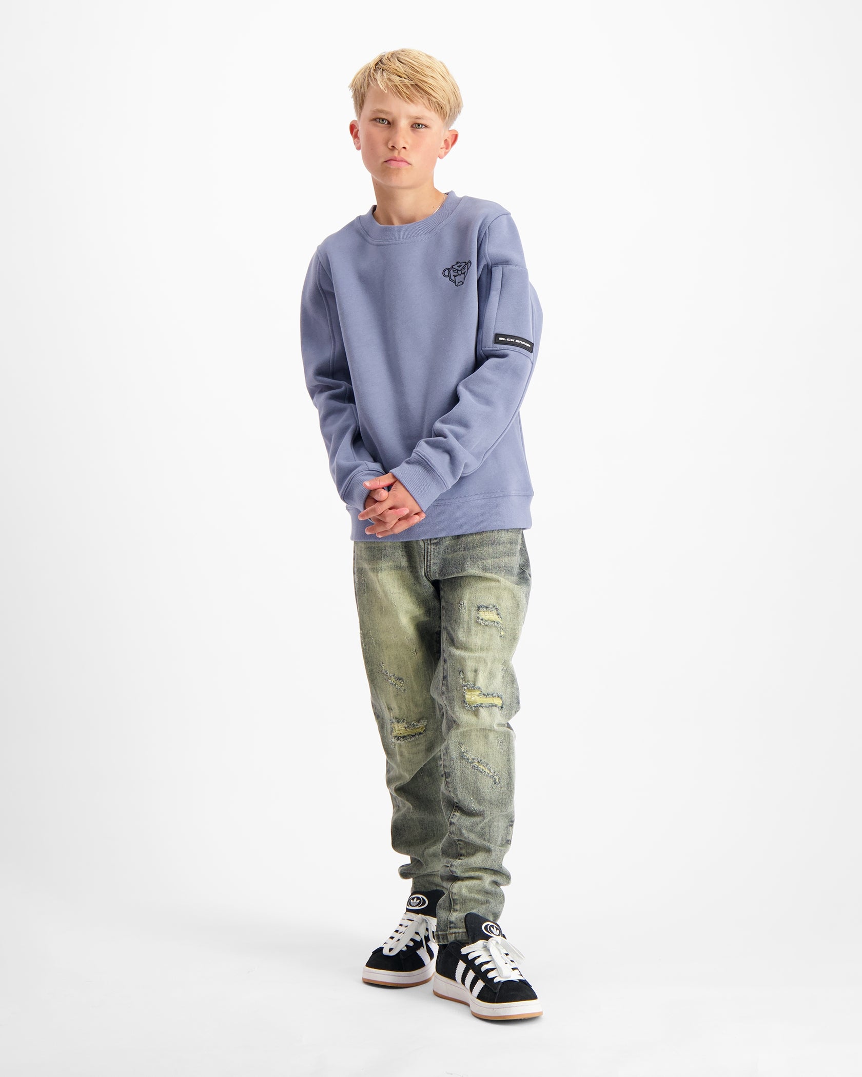 KIDS PLATE SWEATER | Blue