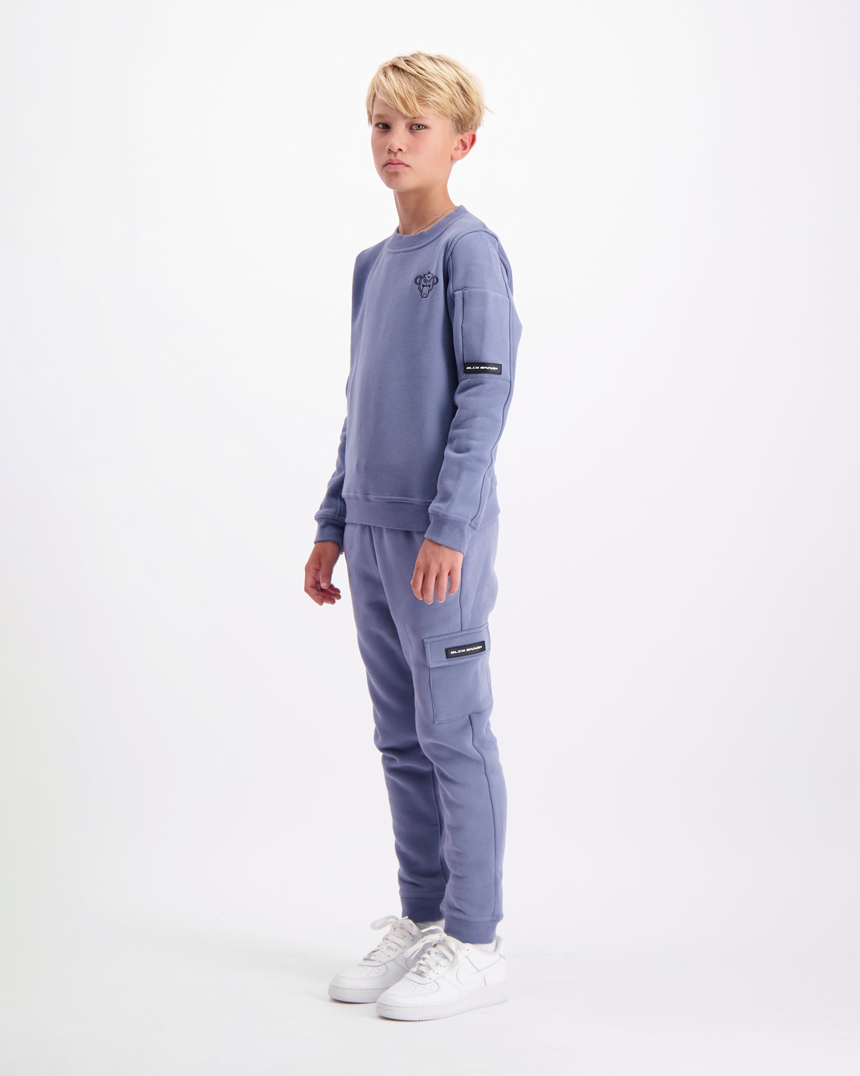 KIDS PLATE SWEATER SET | Blue