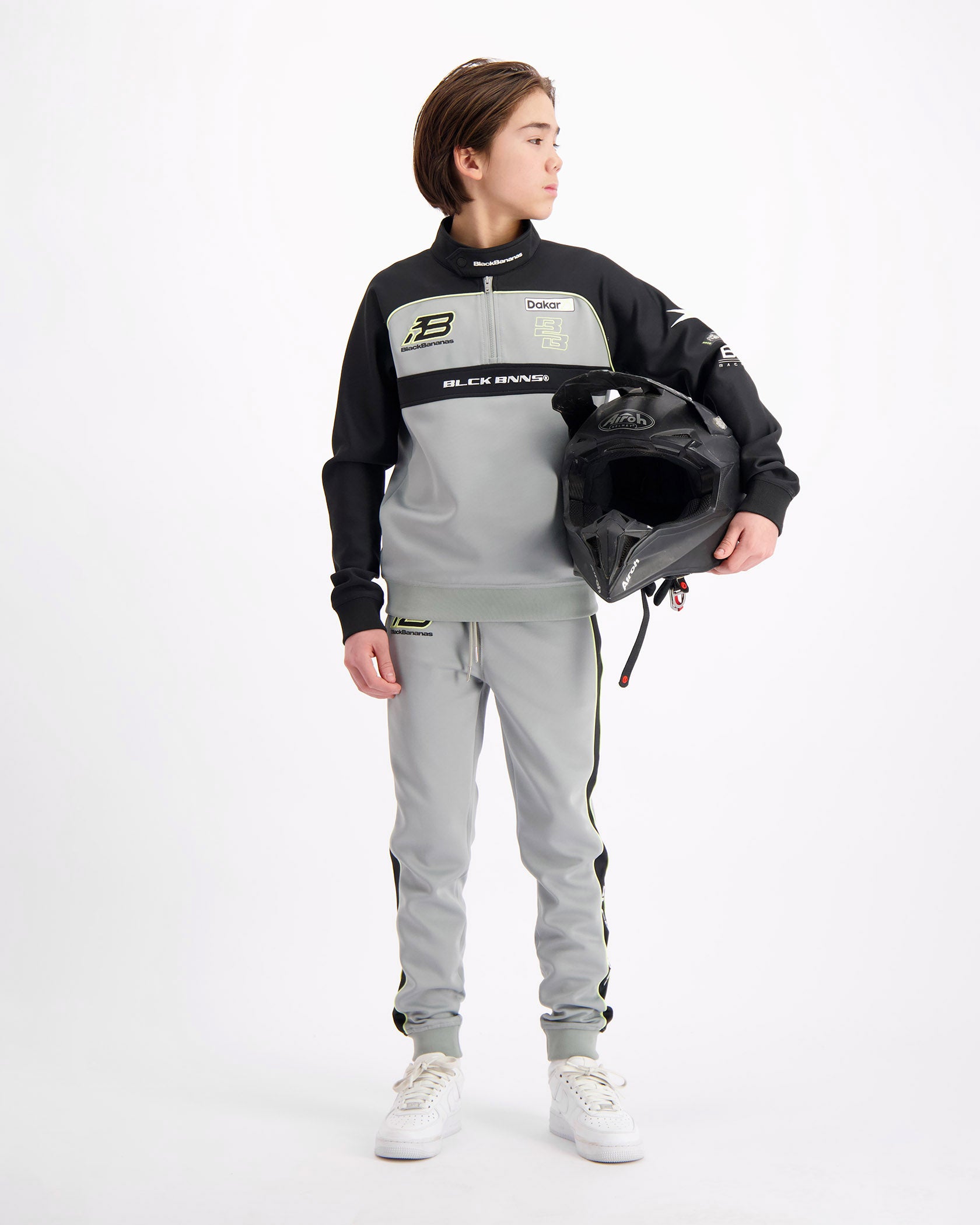 KIDS RACE TRACKPANTS | Grey