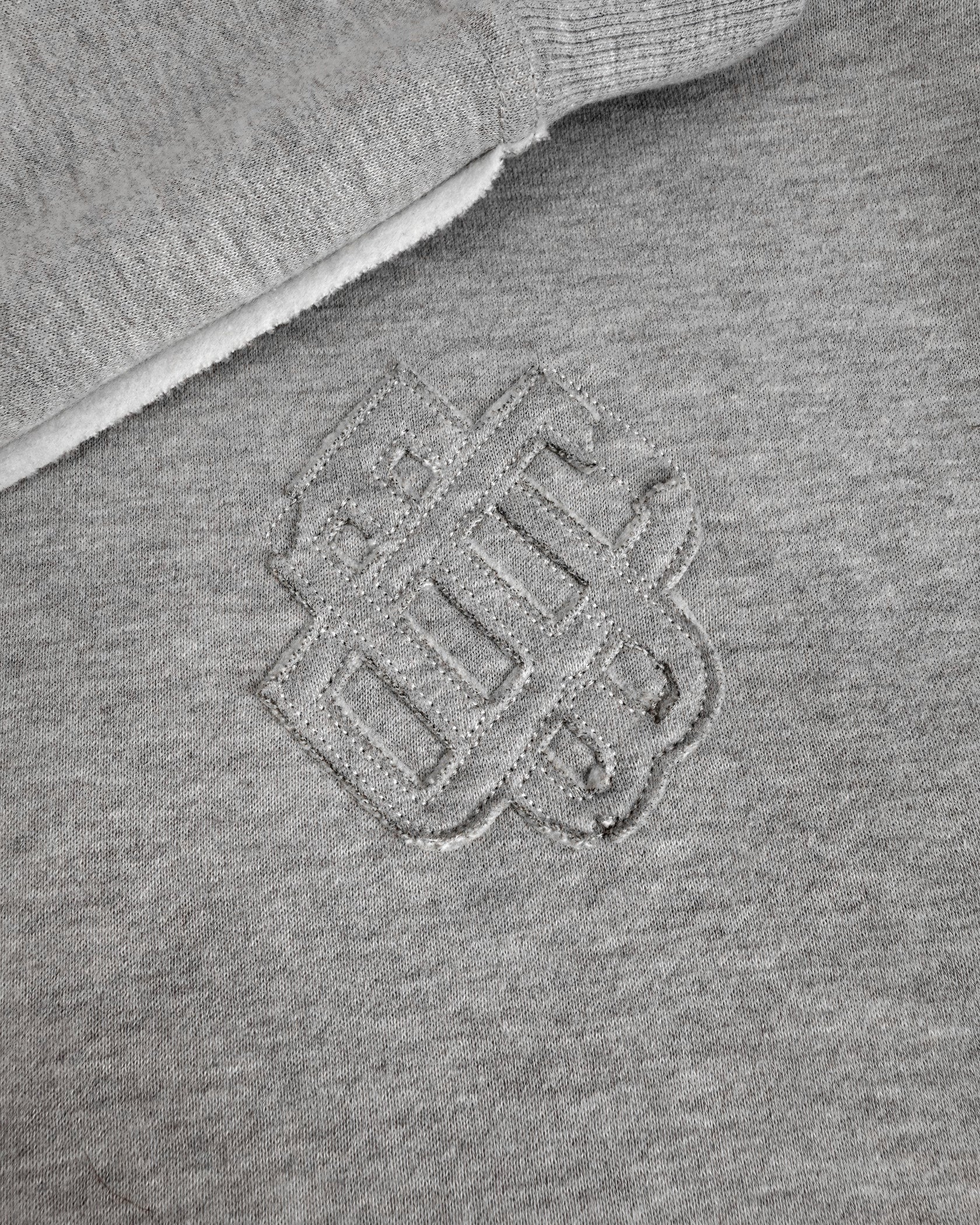 KIDS RIPPED MONOGRAM HOODIE | Grey