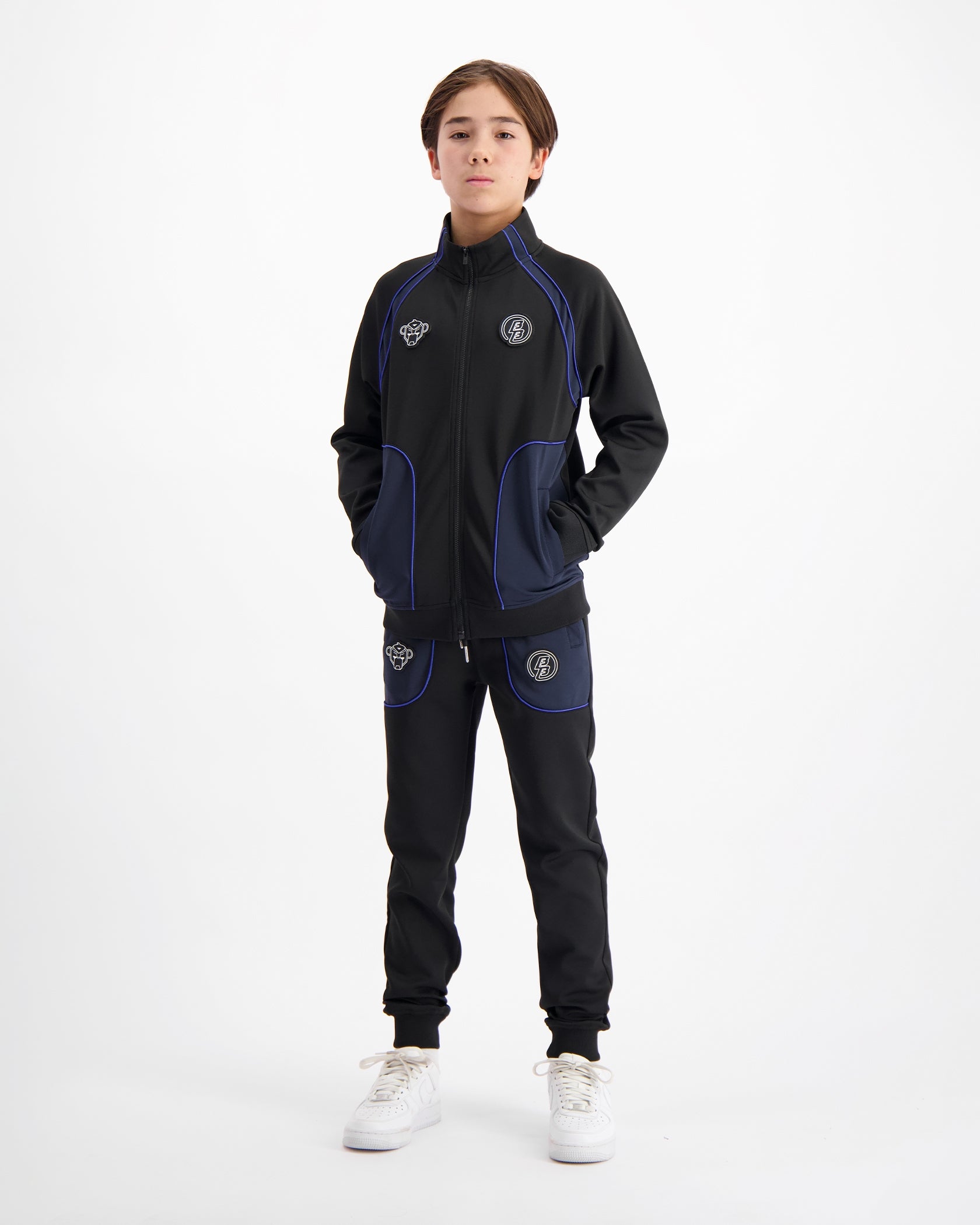 KIDS TEAR TRACKTOP | Black