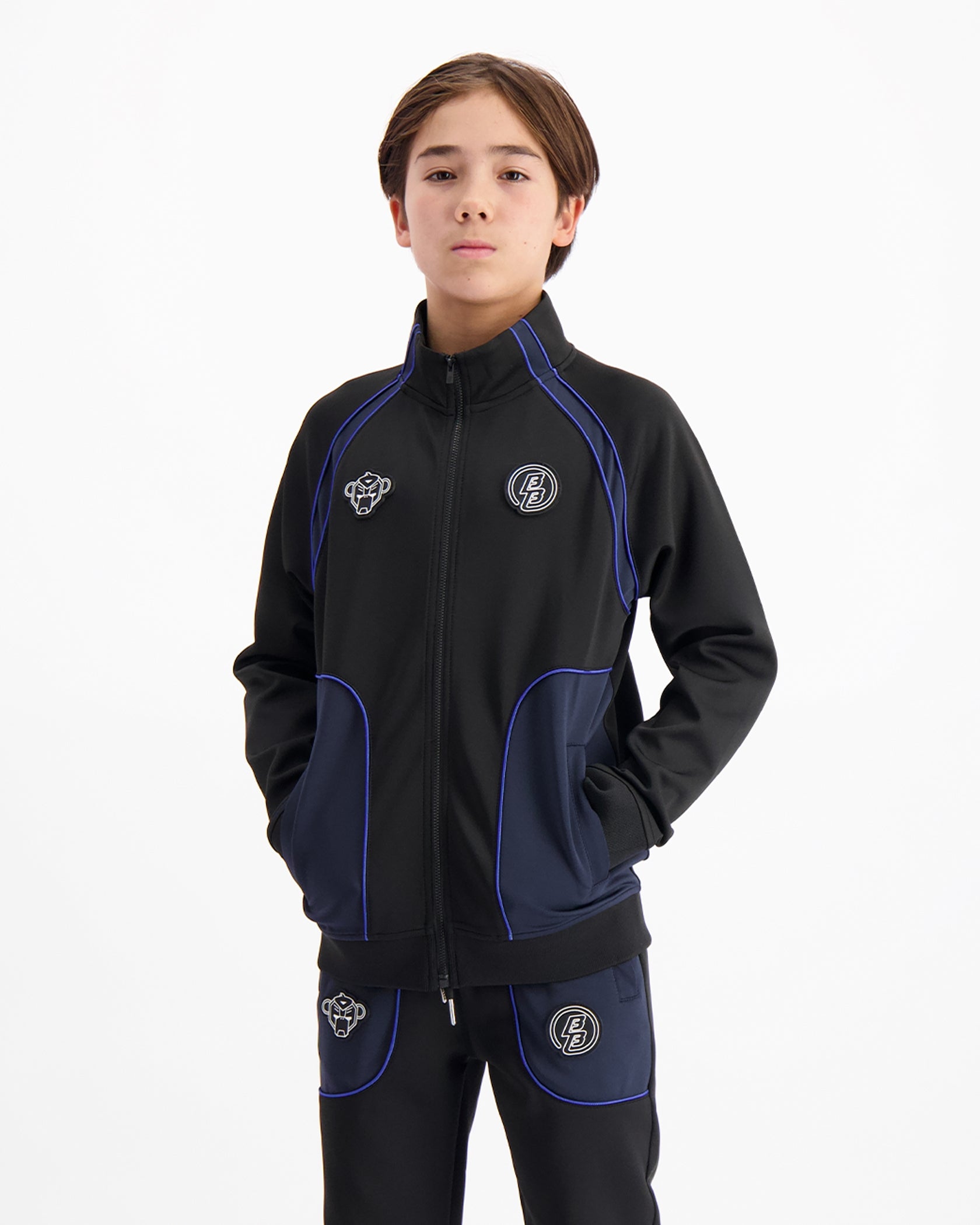 KIDS TEAR TRACKTOP | Black