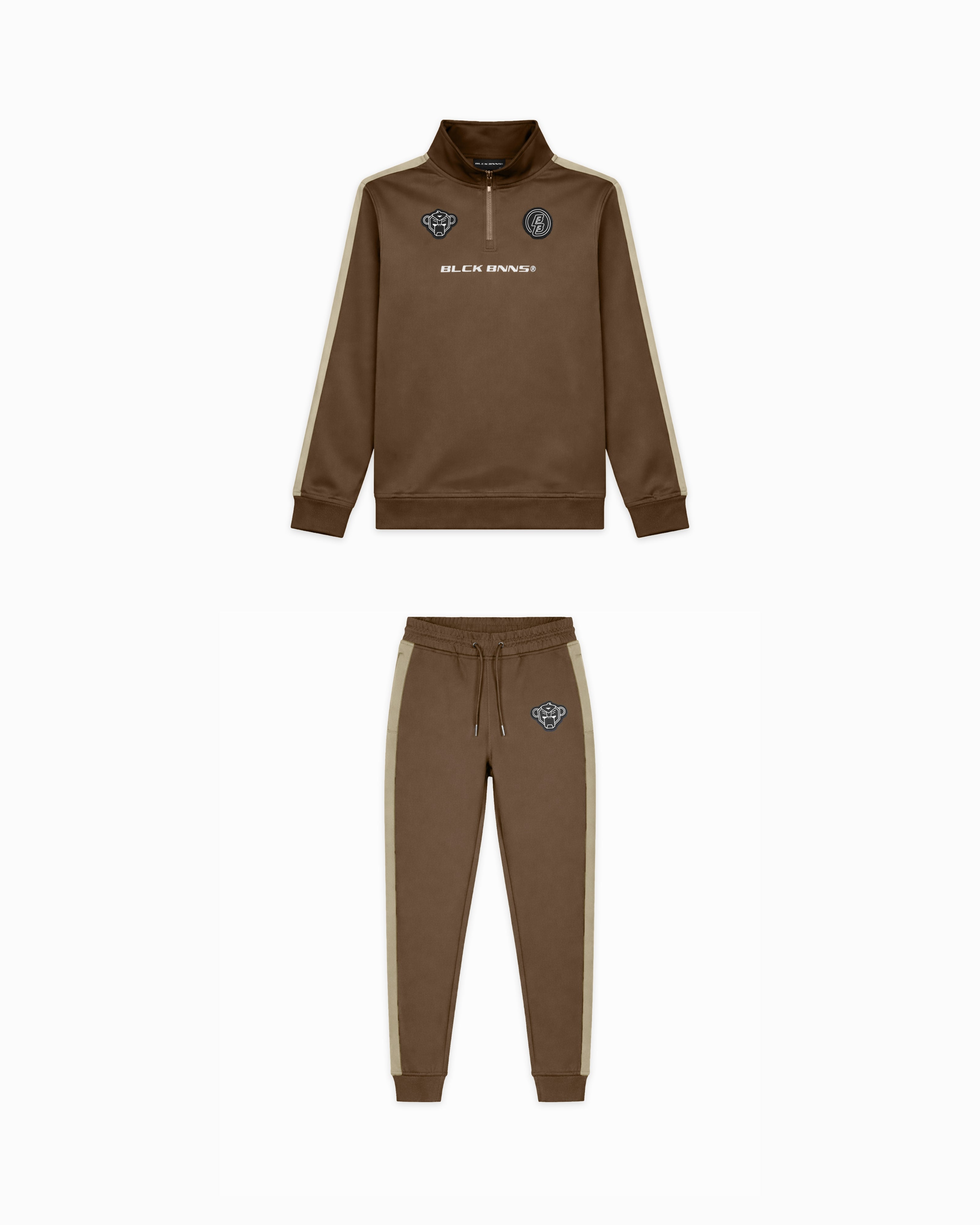 KIDS ZIP-UP TRACKSUIT | Brown
