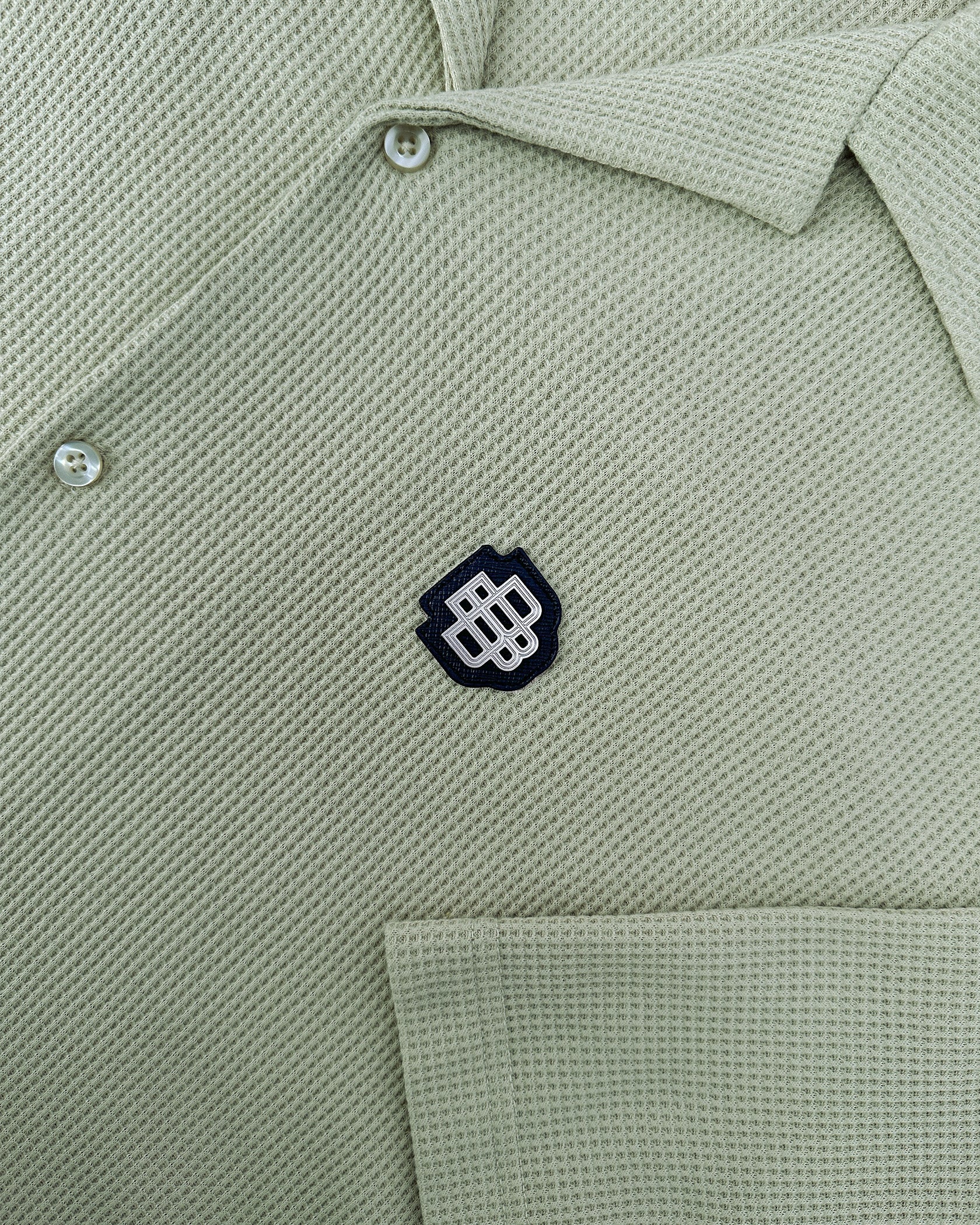 MONOGRAM WAFFLE SHIRT | Green