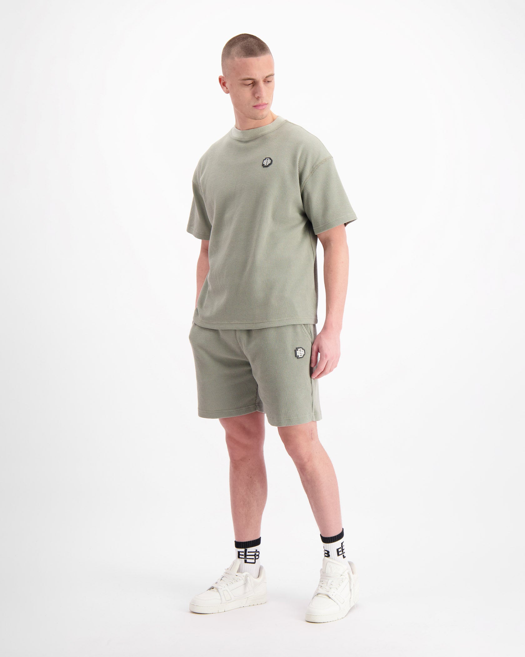 MONOGRAM WAFFLE SET | Green