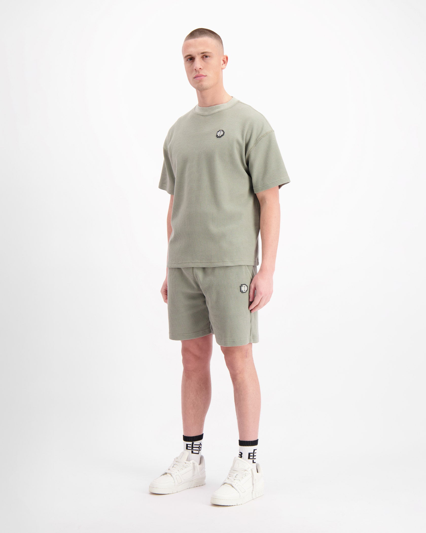 MONOGRAM WAFFLE SET | Green