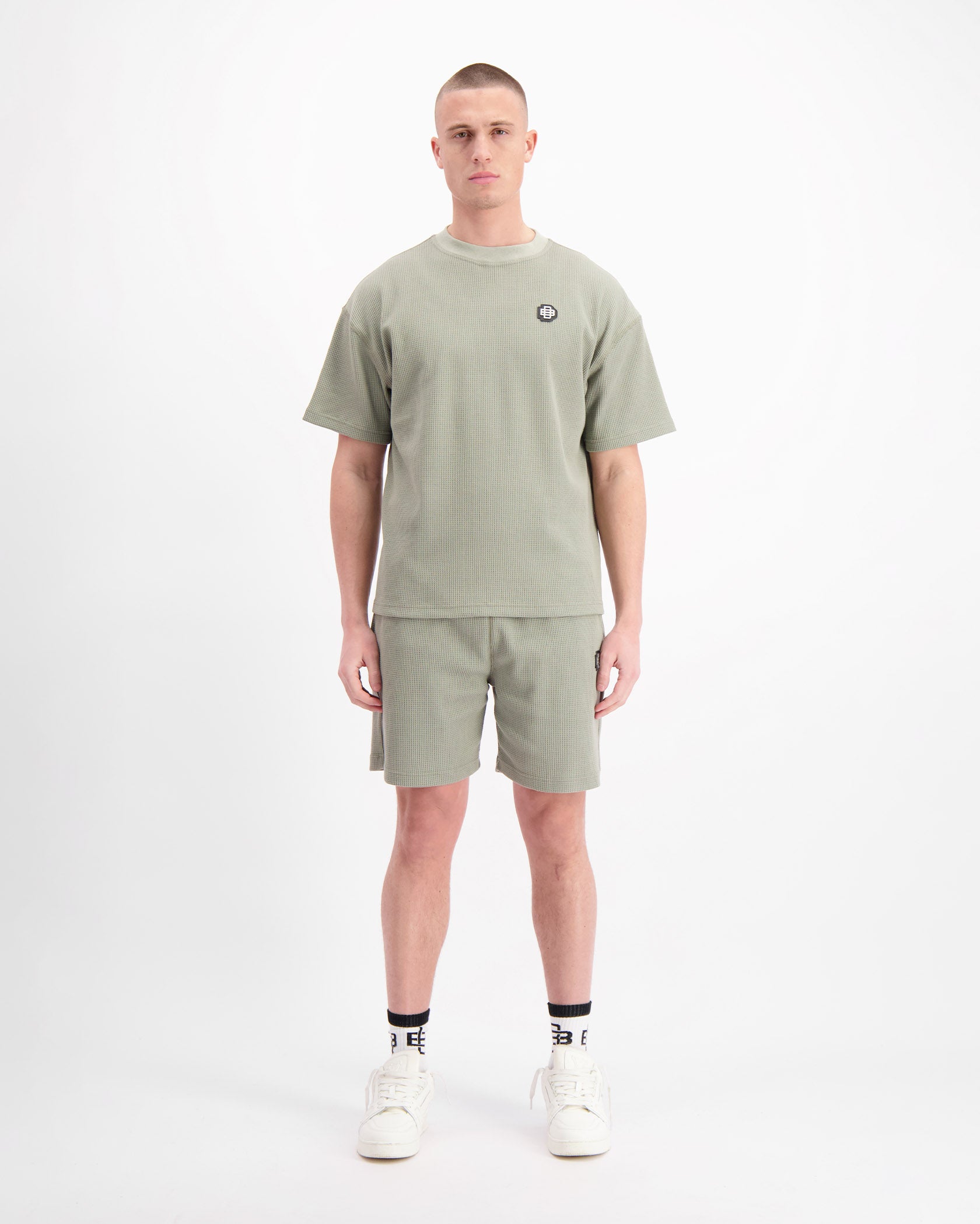 MONOGRAM WAFFLE SET | Green