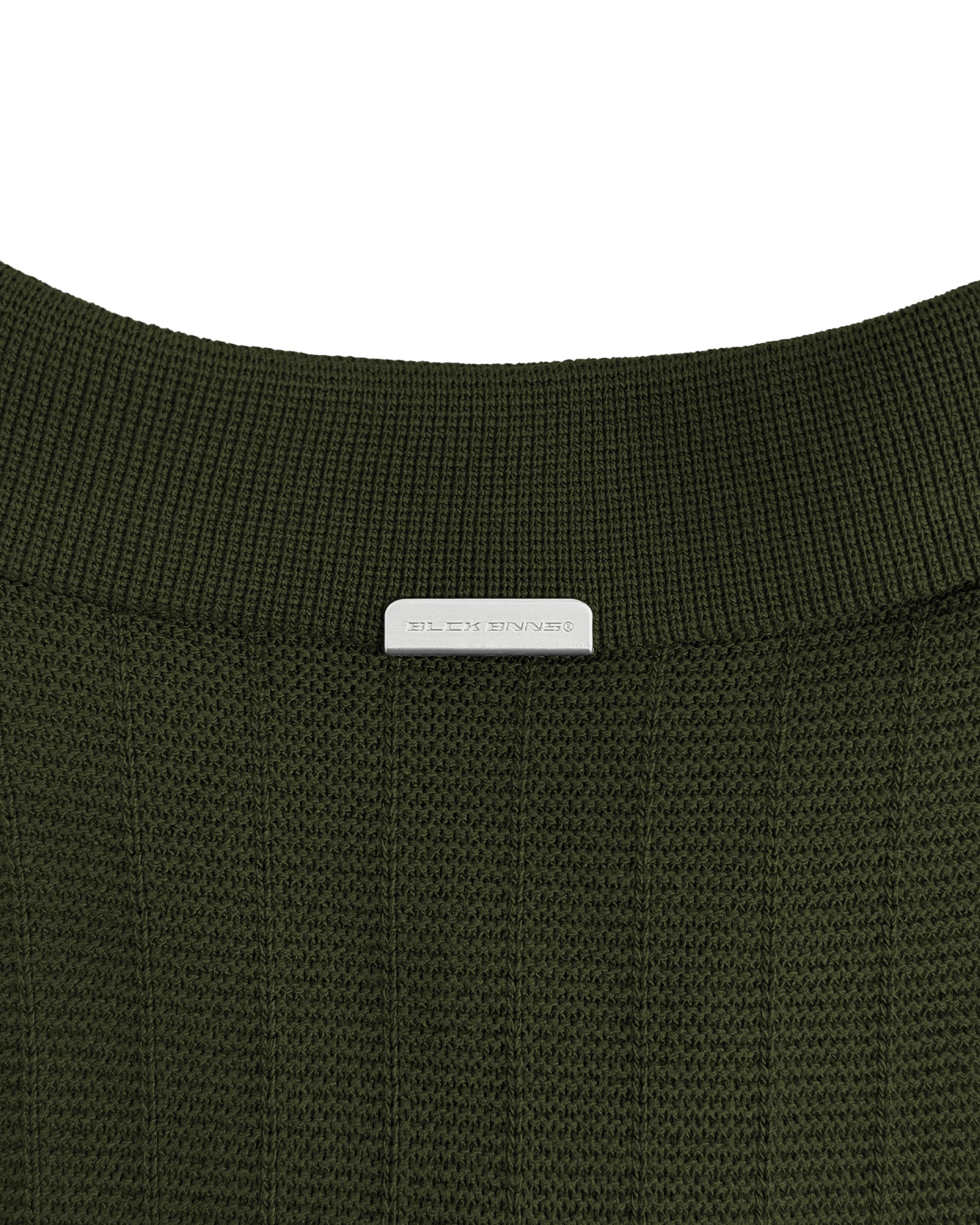 RIBBED KNIT POLO | Green