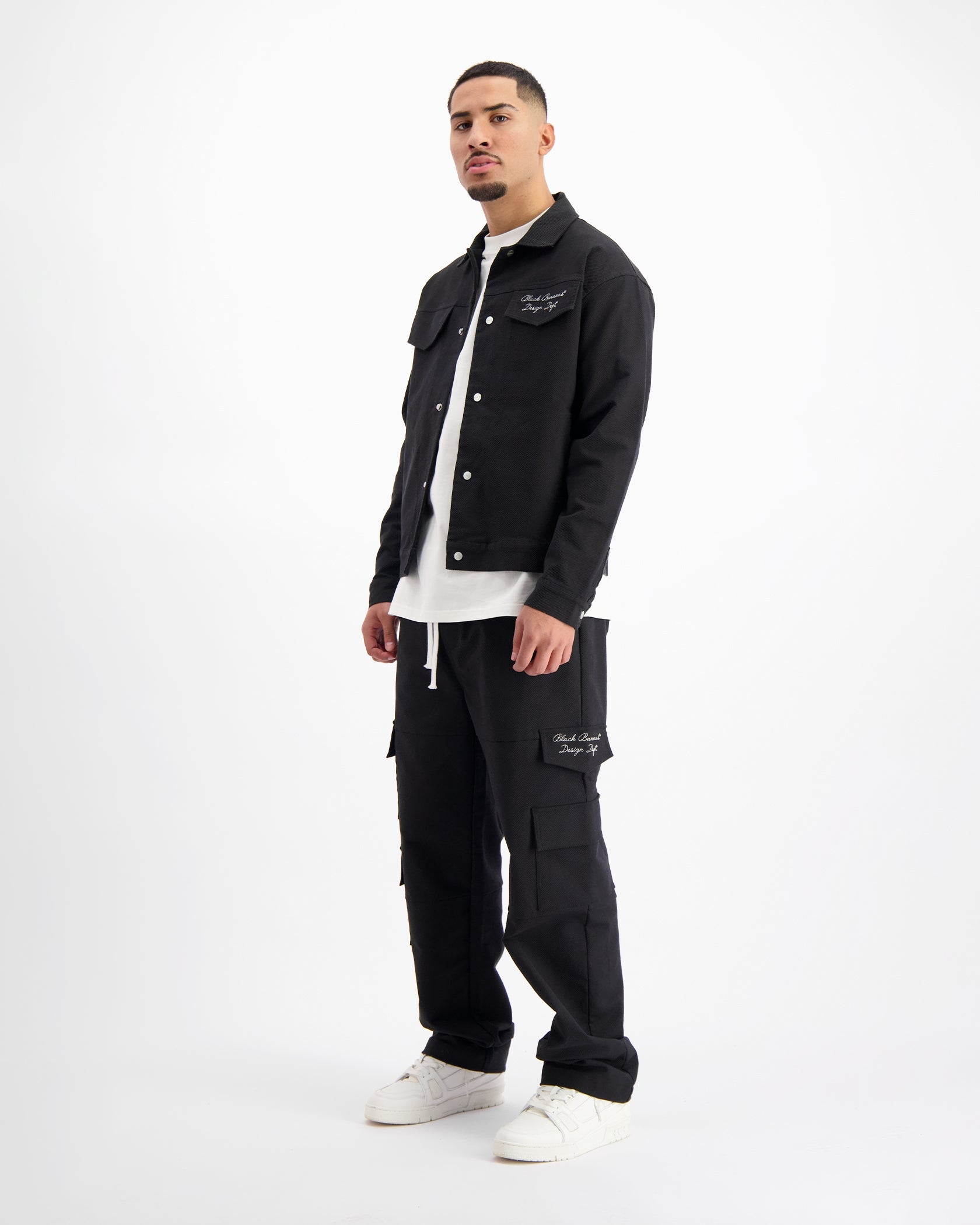 TWILL CARGO PANTS | Black