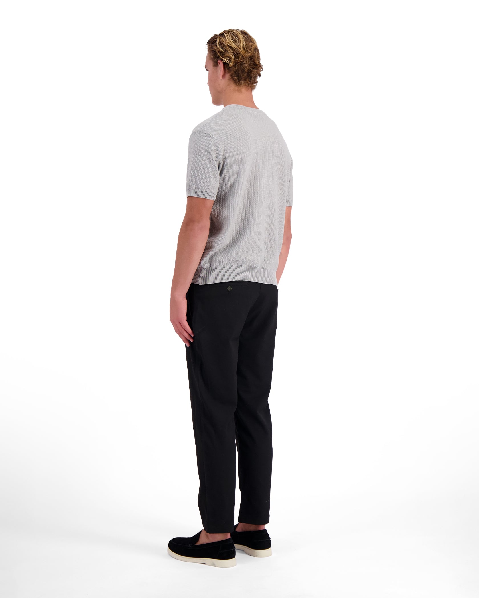 WAFLE KNIT HENLEY | Grey