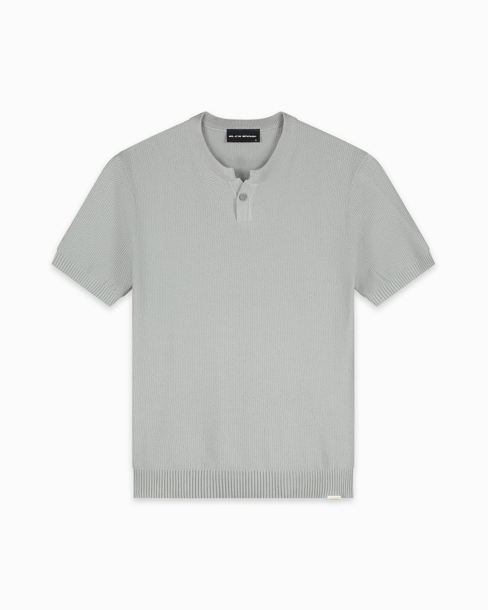WAFLE KNIT HENLEY | Grey