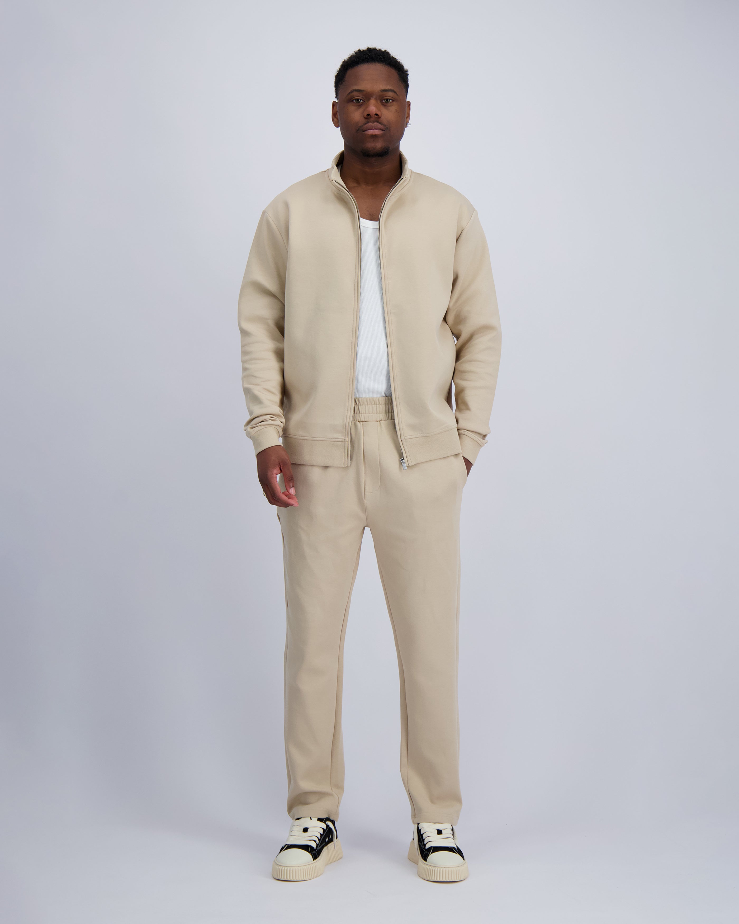 ZIPPED FLEX SUIT | Sand