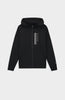 INITIAL GLOW ZIPPER HOODIE | Black