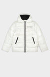 BLOCK FREEZE PUFFER JACKET | White