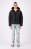 BLOCK PUFFER JACKET | Black