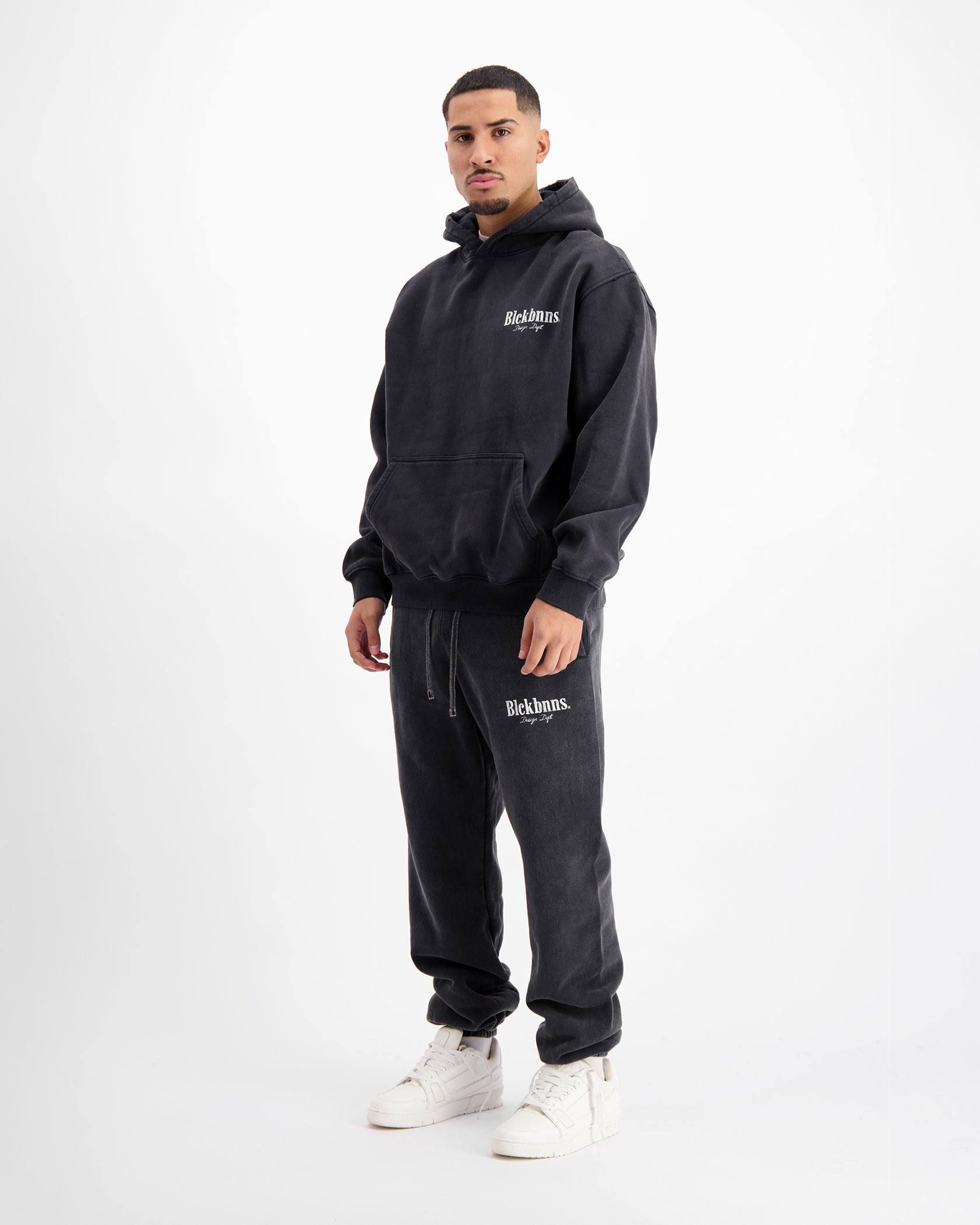 BRUSH WASHED SWEATSUIT | Black