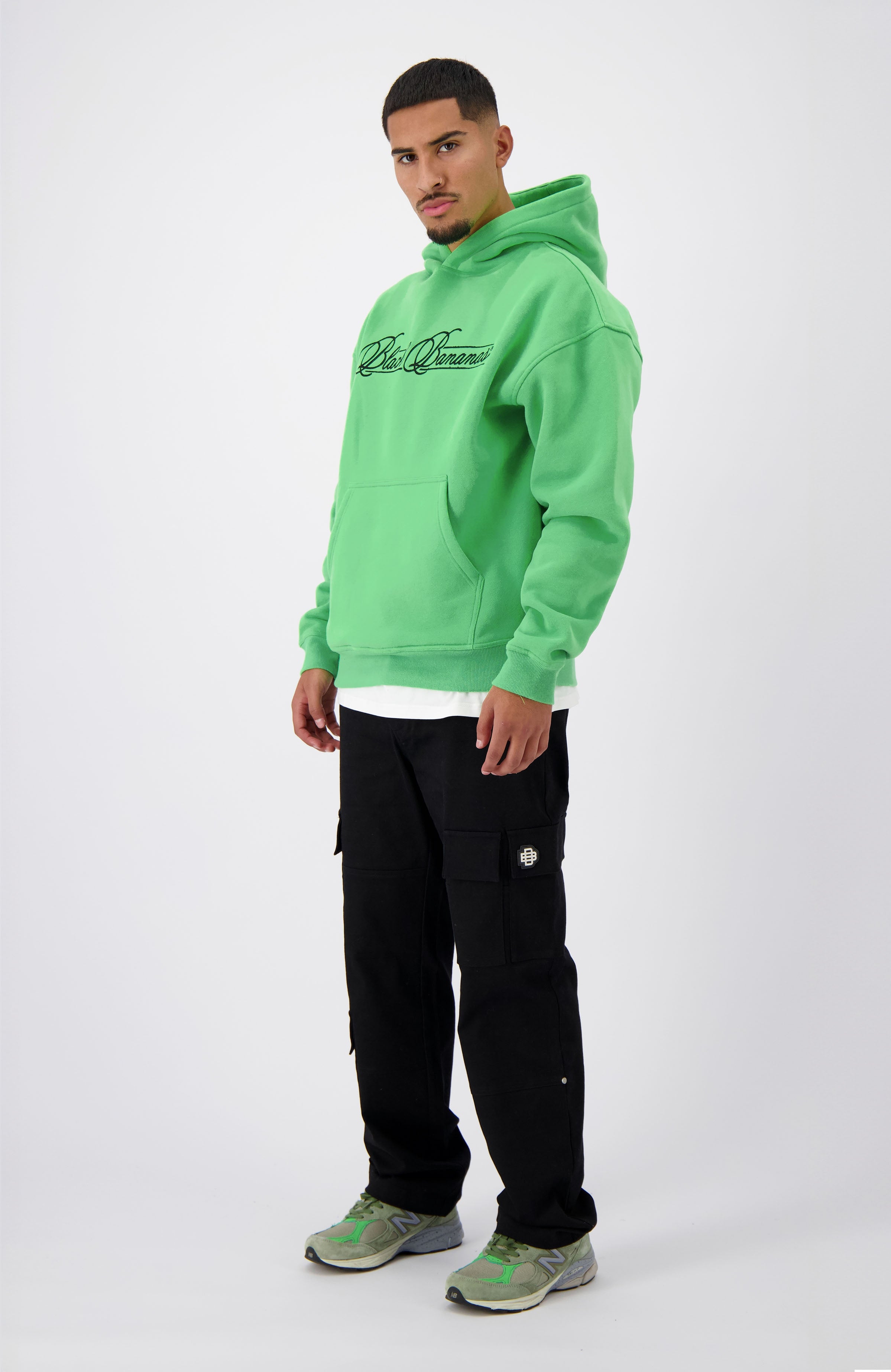 Green hoodie black jeans hotsell