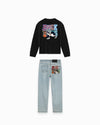 KIDS DRIBBLE LONGSLEEVE SET | Black