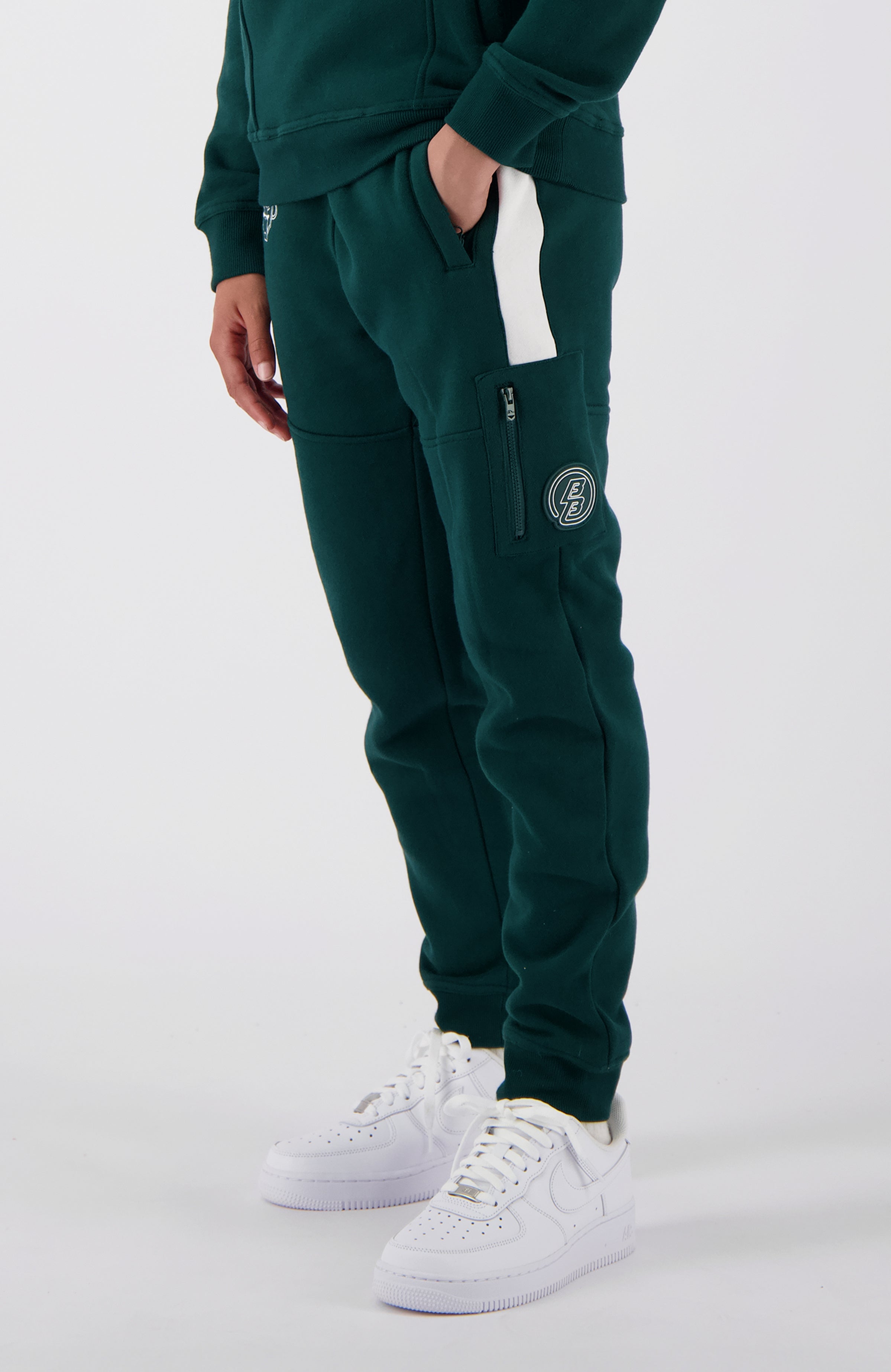 JR. STRIPE SWEATPANTS | Pine Green