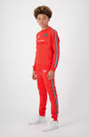 JR. TAPED TRACKPANTS | Neon Red