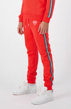 JR. TAPED TRACKPANTS | Neon Red