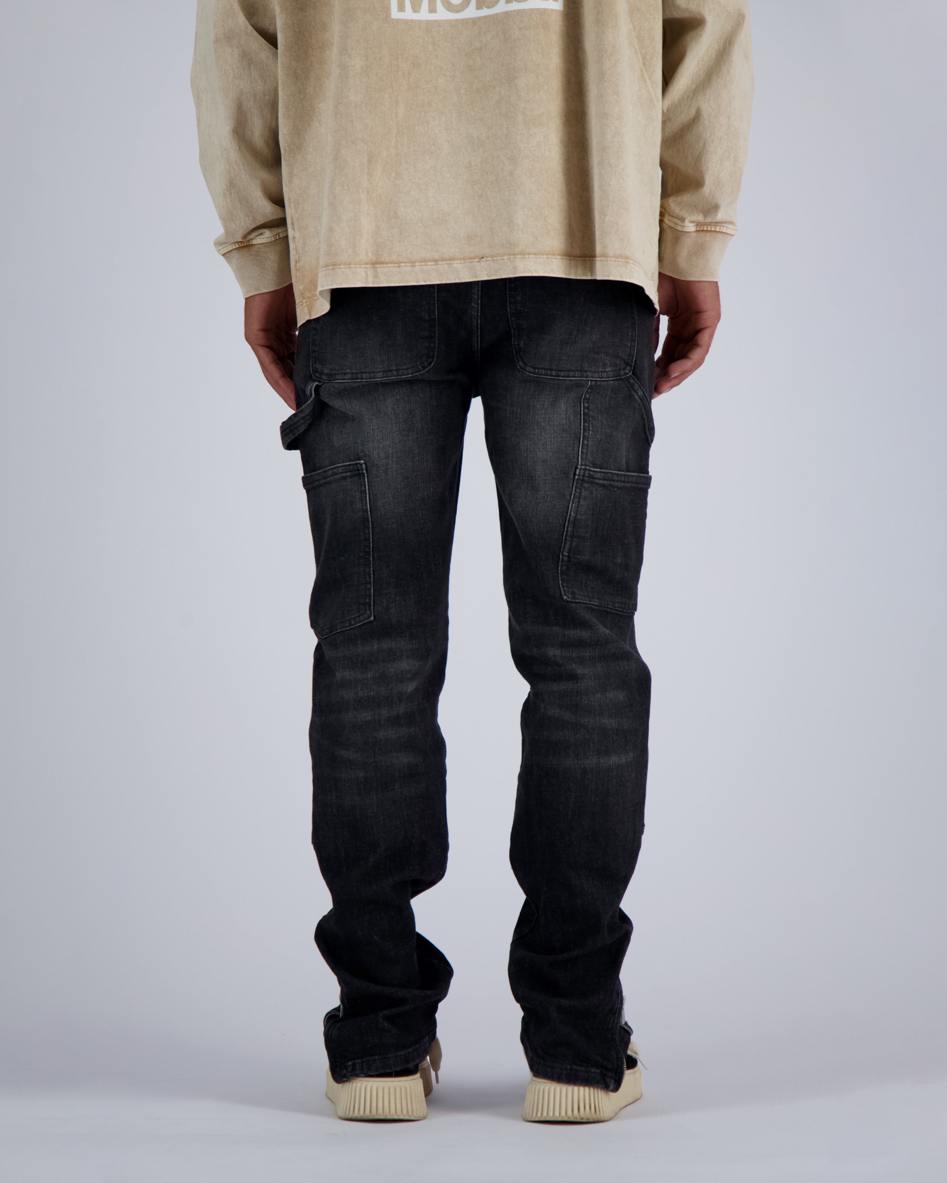 V-2 WORKER DENIM. | Black