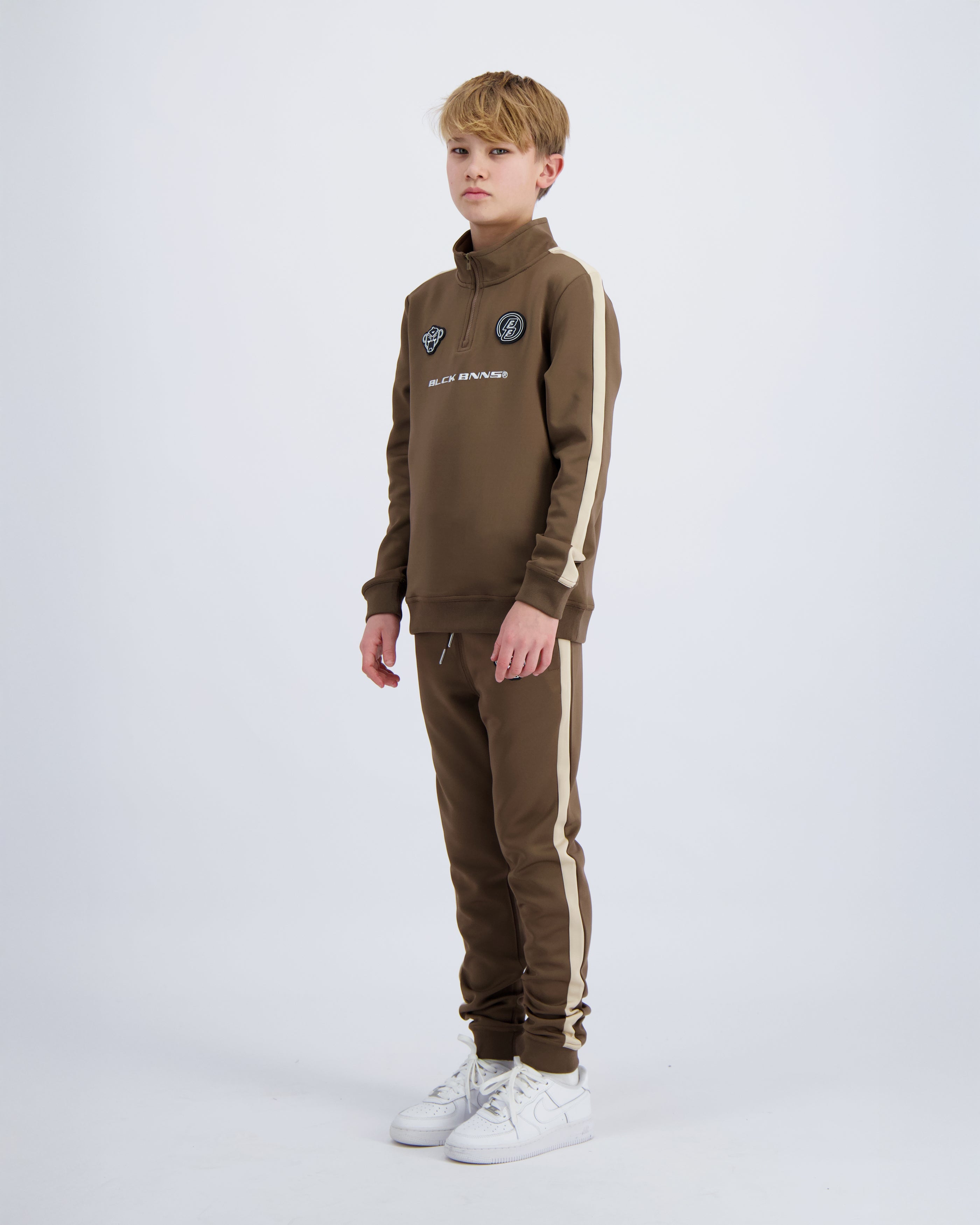 KIDS ZIP-UP TRACKSUIT | Brown