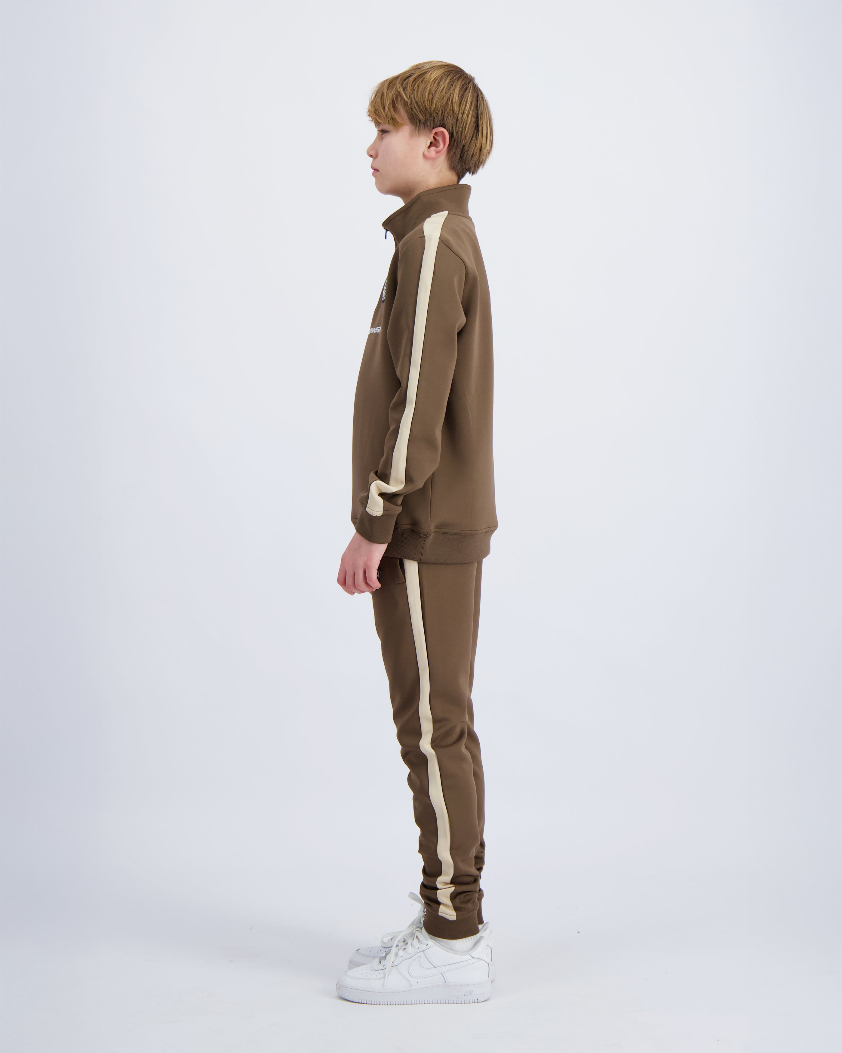 KIDS ZIP-UP TRACKSUIT | Brown
