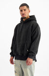 BLANK WASHED HOODIE | Black